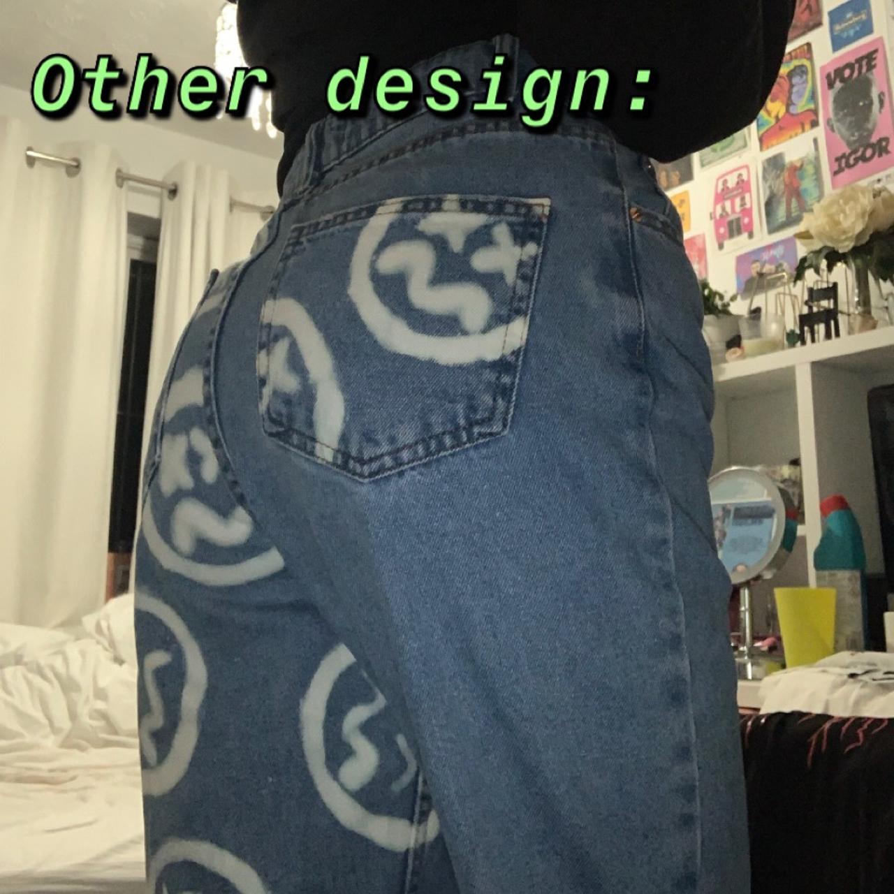 bleach smiley face jeans