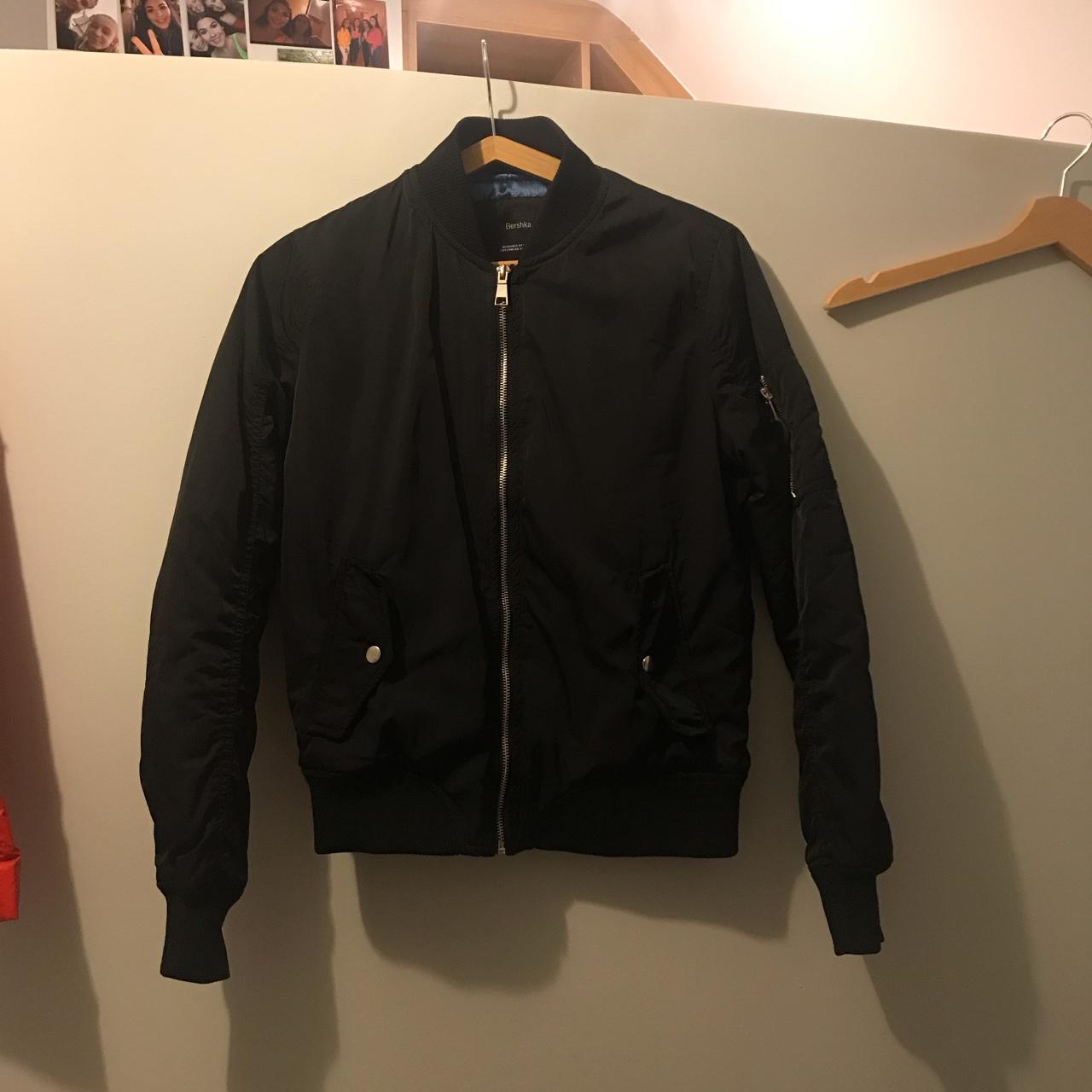 Selling this fab black bomber jacket from... - Depop