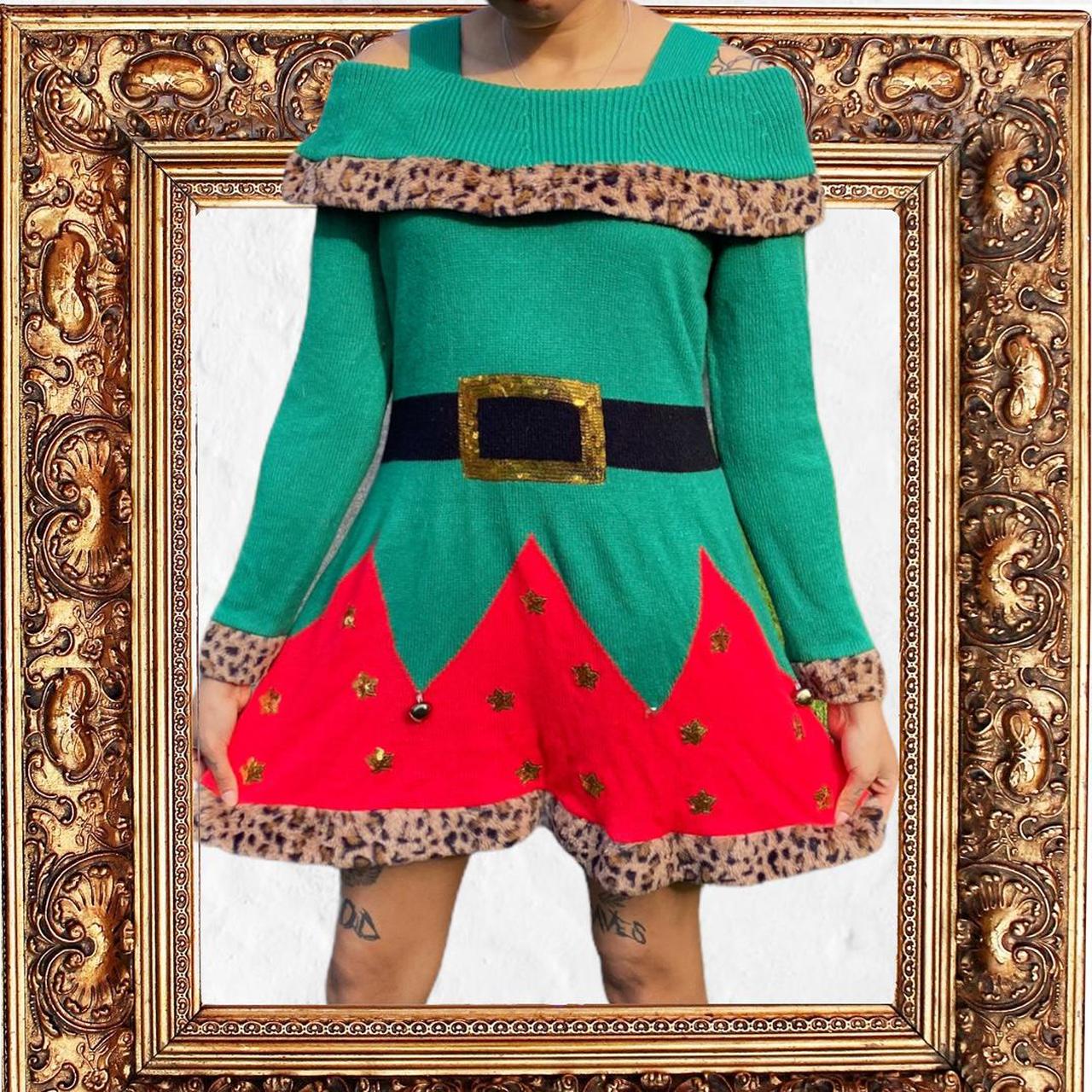 Walmart santa clearance sweater dress