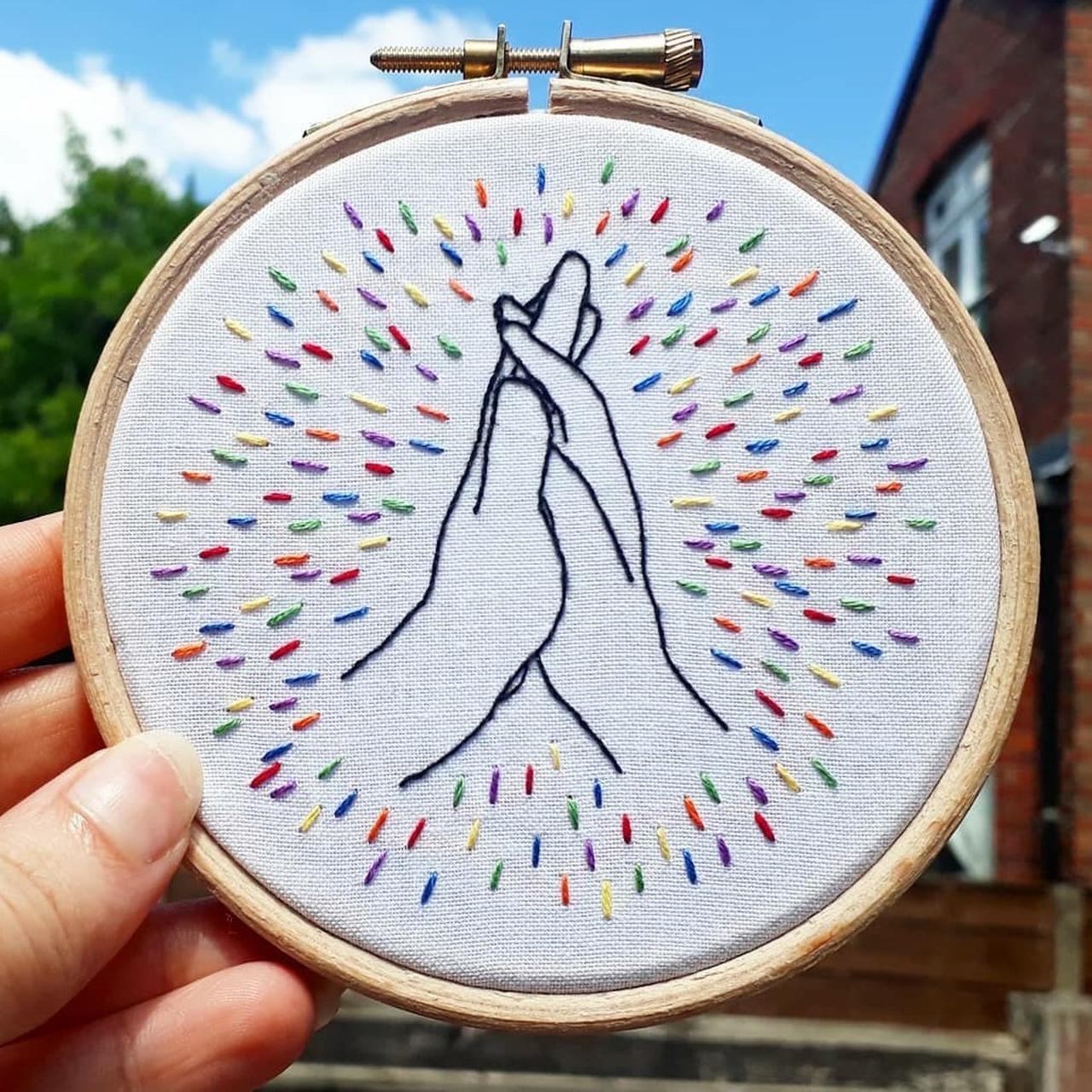 Rainbow Cloud Embroidery Hoop 4inch Embroidery Hoop