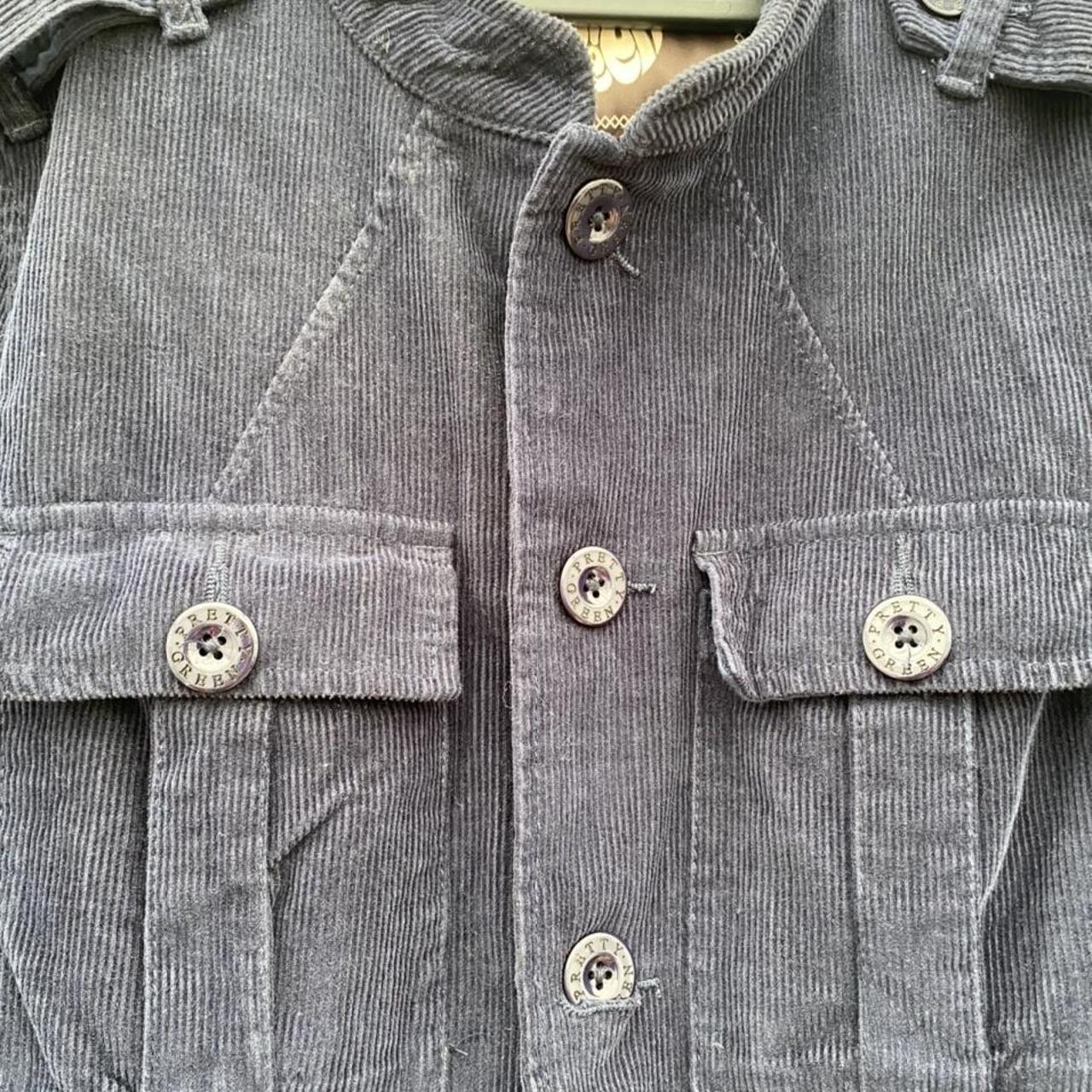 Pretty Green Corduroy Military Jacket Worn only a... - Depop