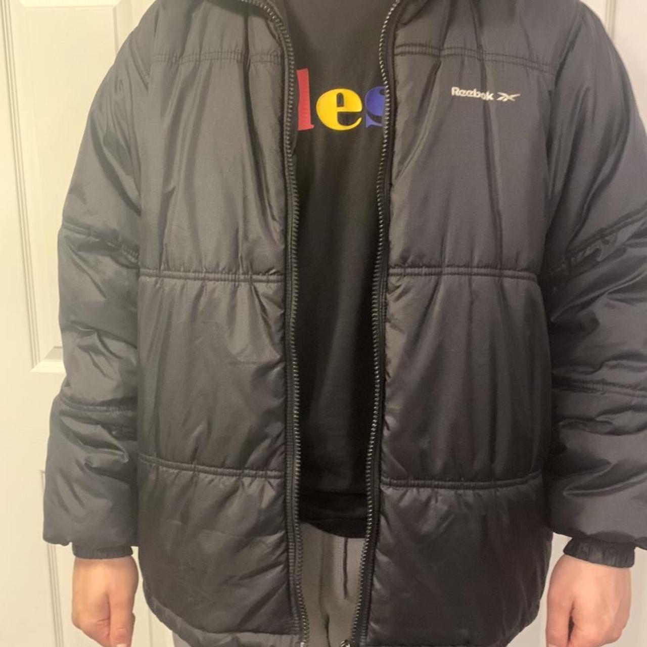 reebok black puffer jacket