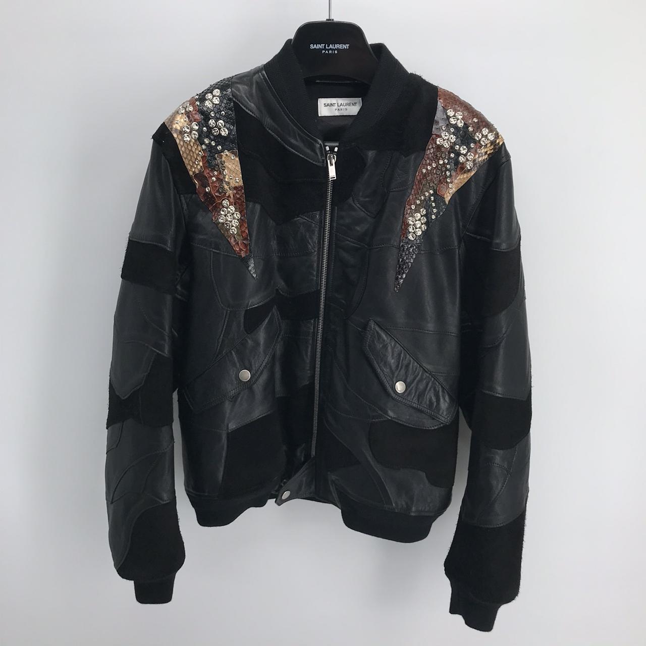 Saint laurent python on sale jacket