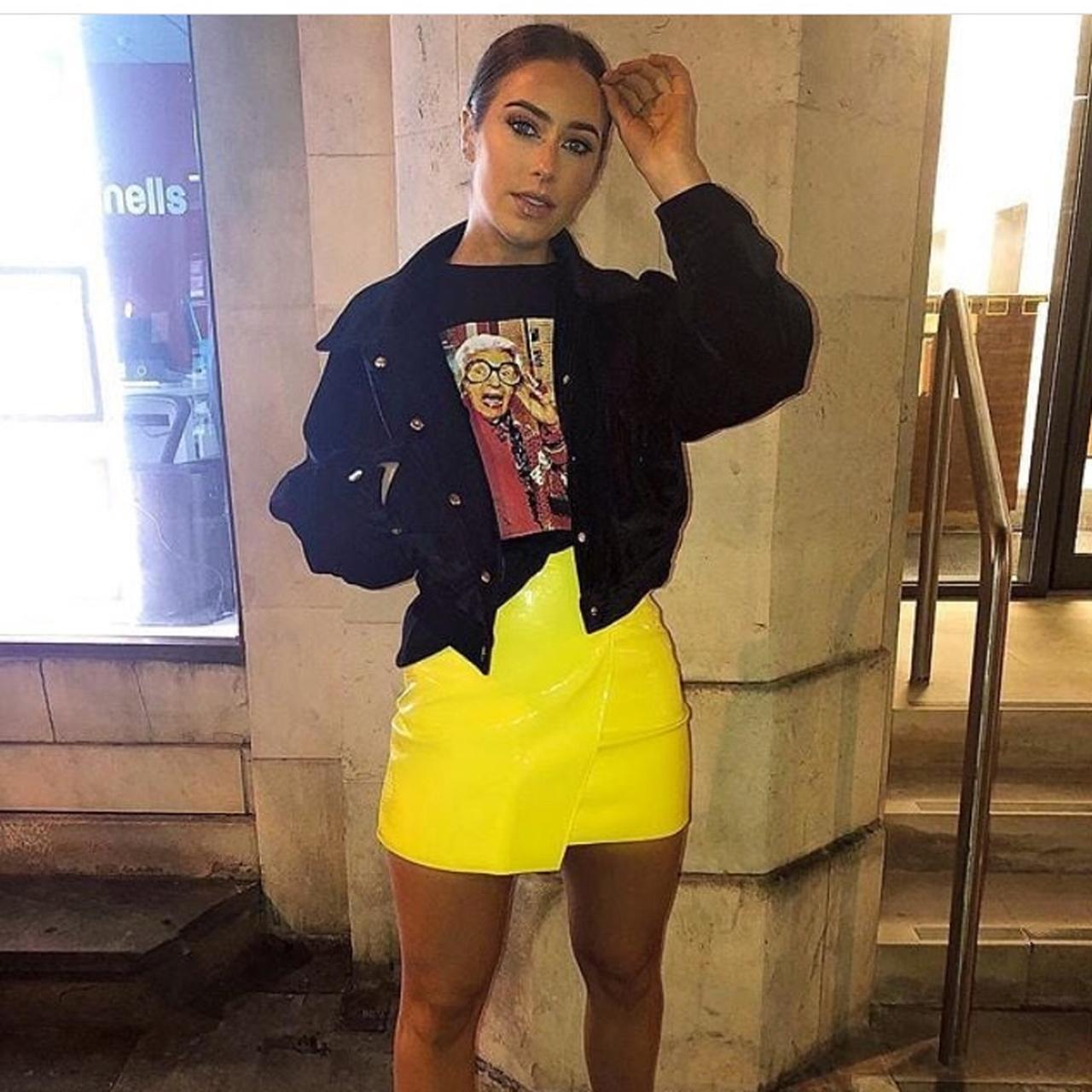 Pvc skirt yellow best sale