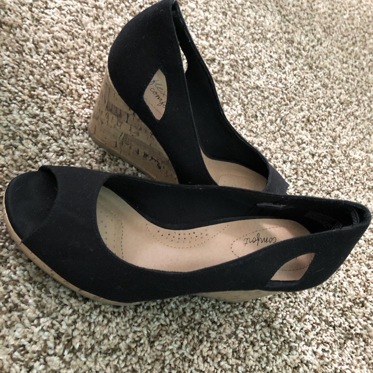 cork wedge high heels