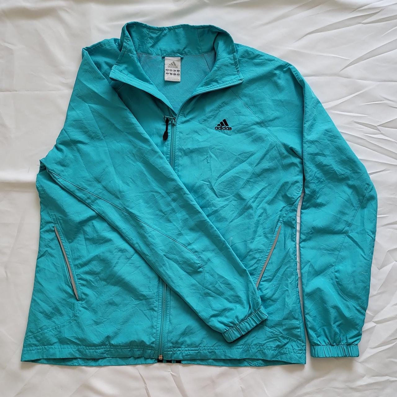 Turquoise clearance adidas windbreaker