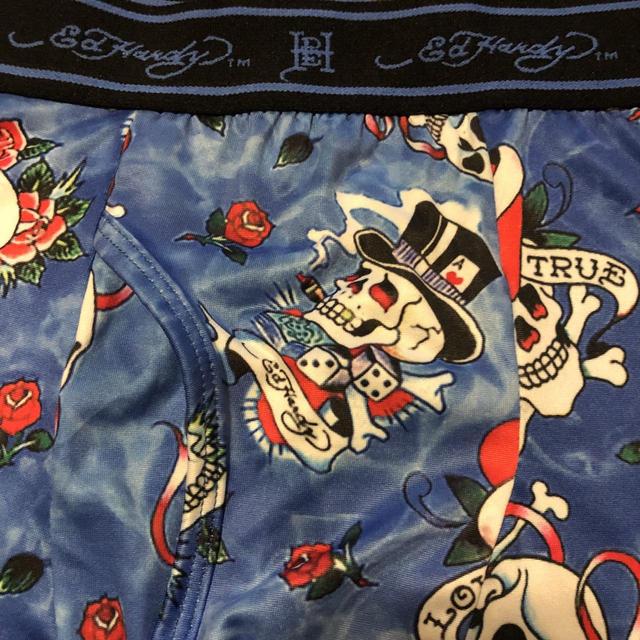 ed hardy blue roses dice and skulls mens boxer - Depop