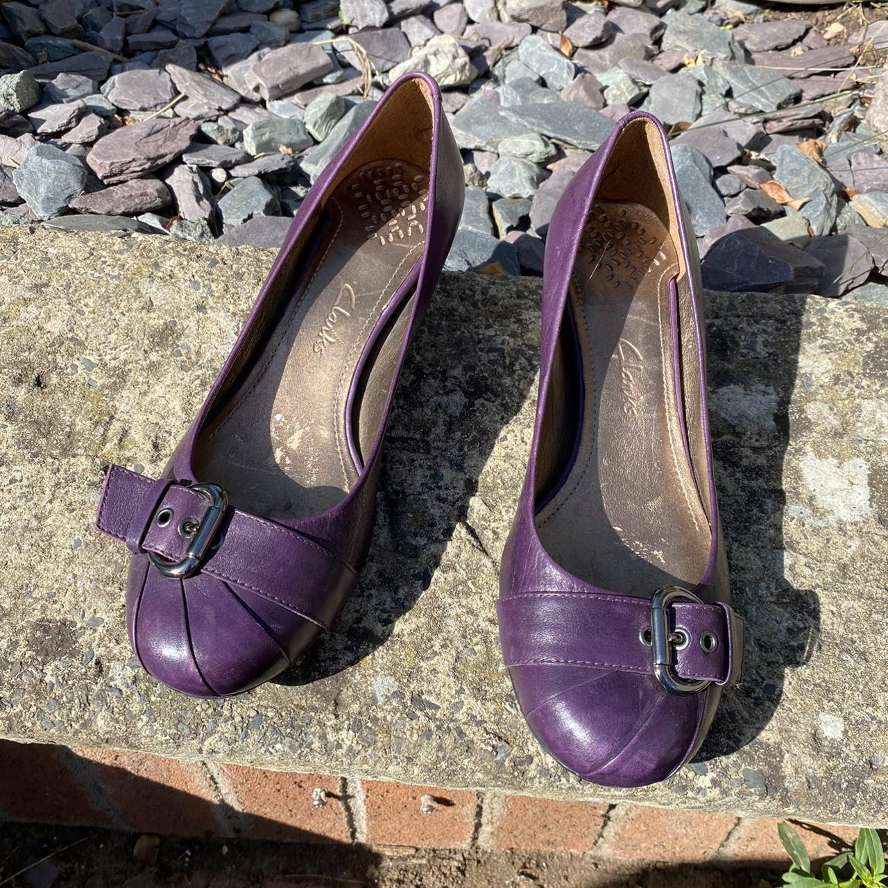 clarks purple shoes