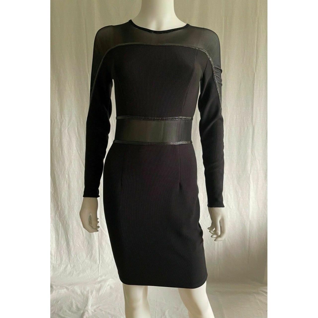 Product Image 1 - AQ/AQ

Dress Long Sleeve 
Faux Leather 
Knee Length
Sheath
Mesh 

MADE IN