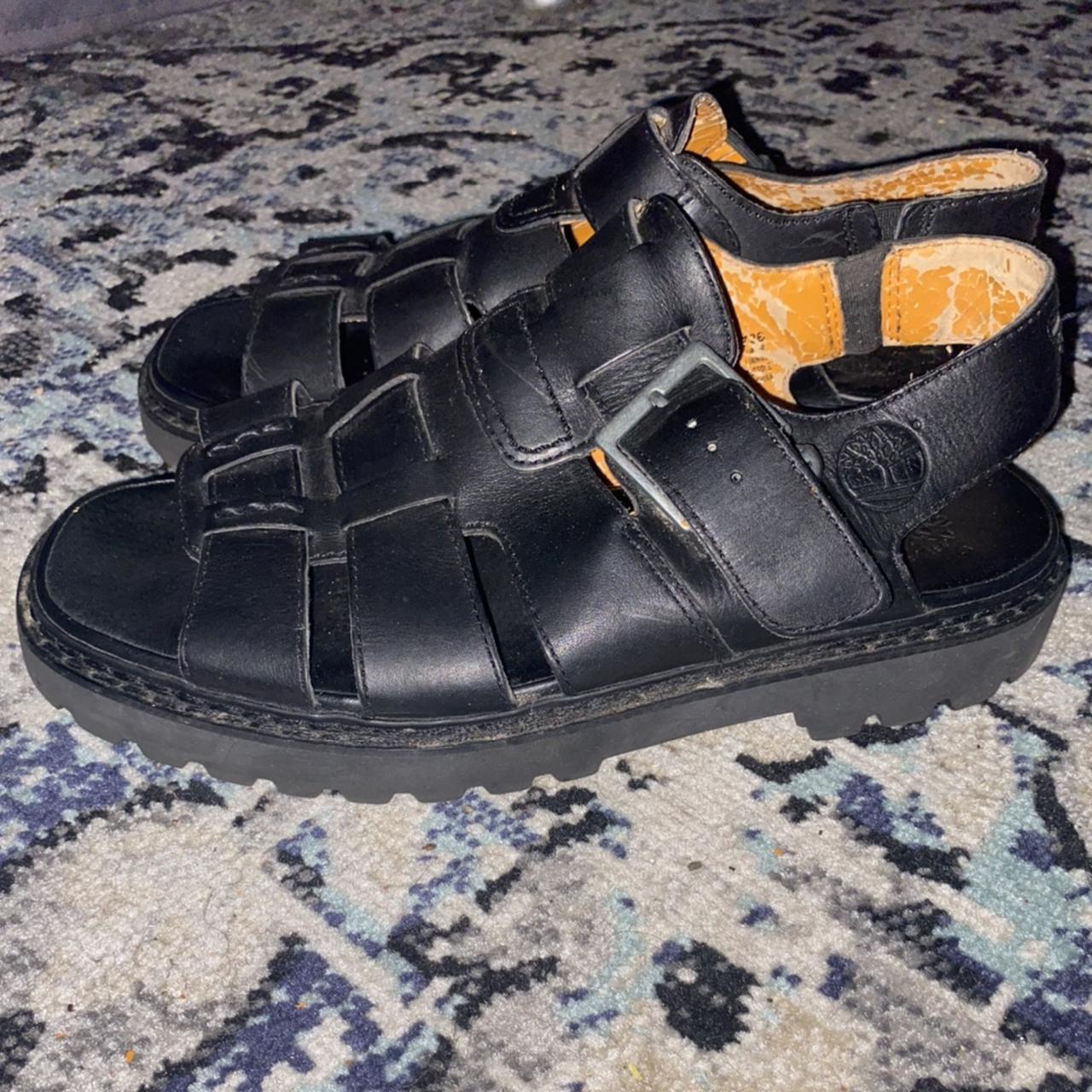 Timberland men’s leather sandals, size 9. Condition... - Depop