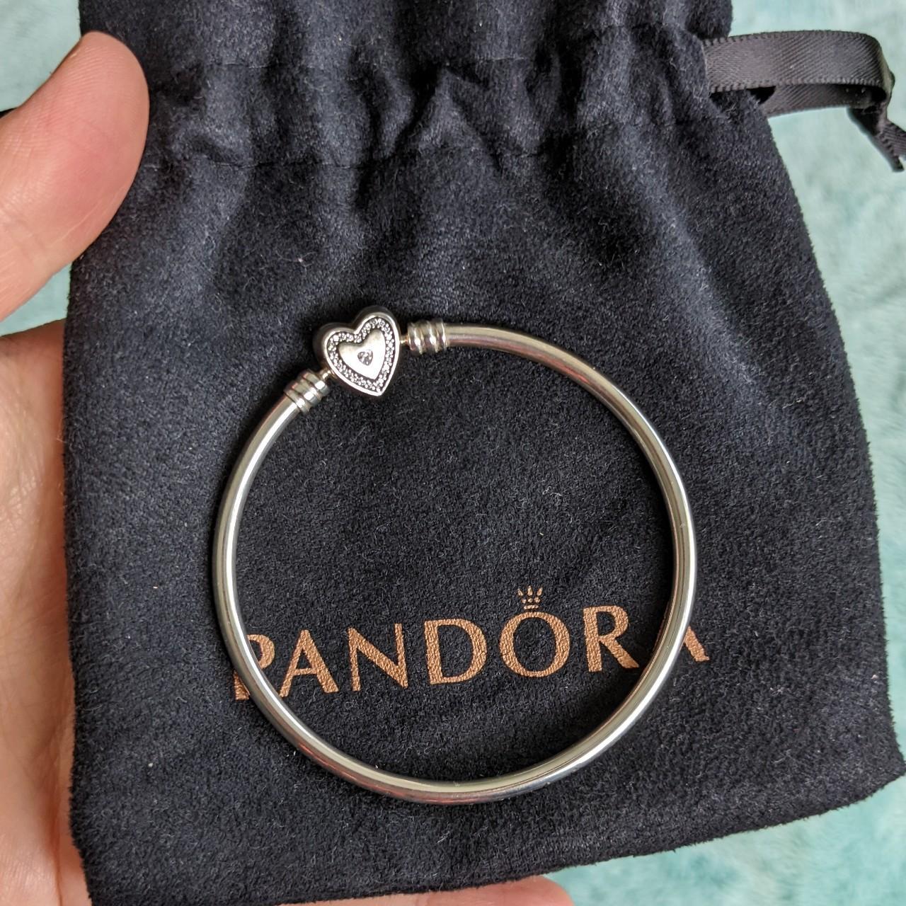 💜Pandora Love heart 'family forver' engraved Depop
