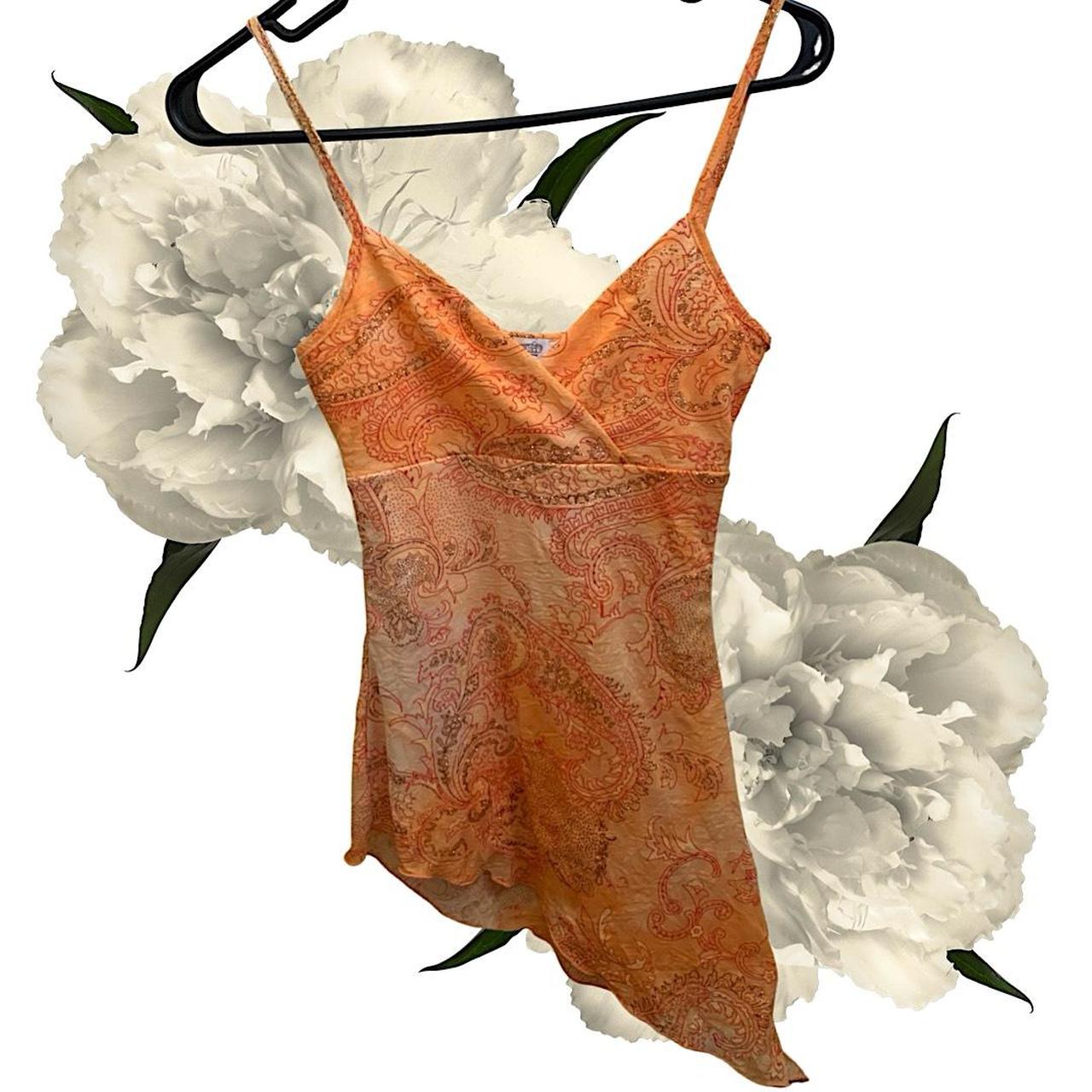 Pimkie Women's Orange and Brown Vest