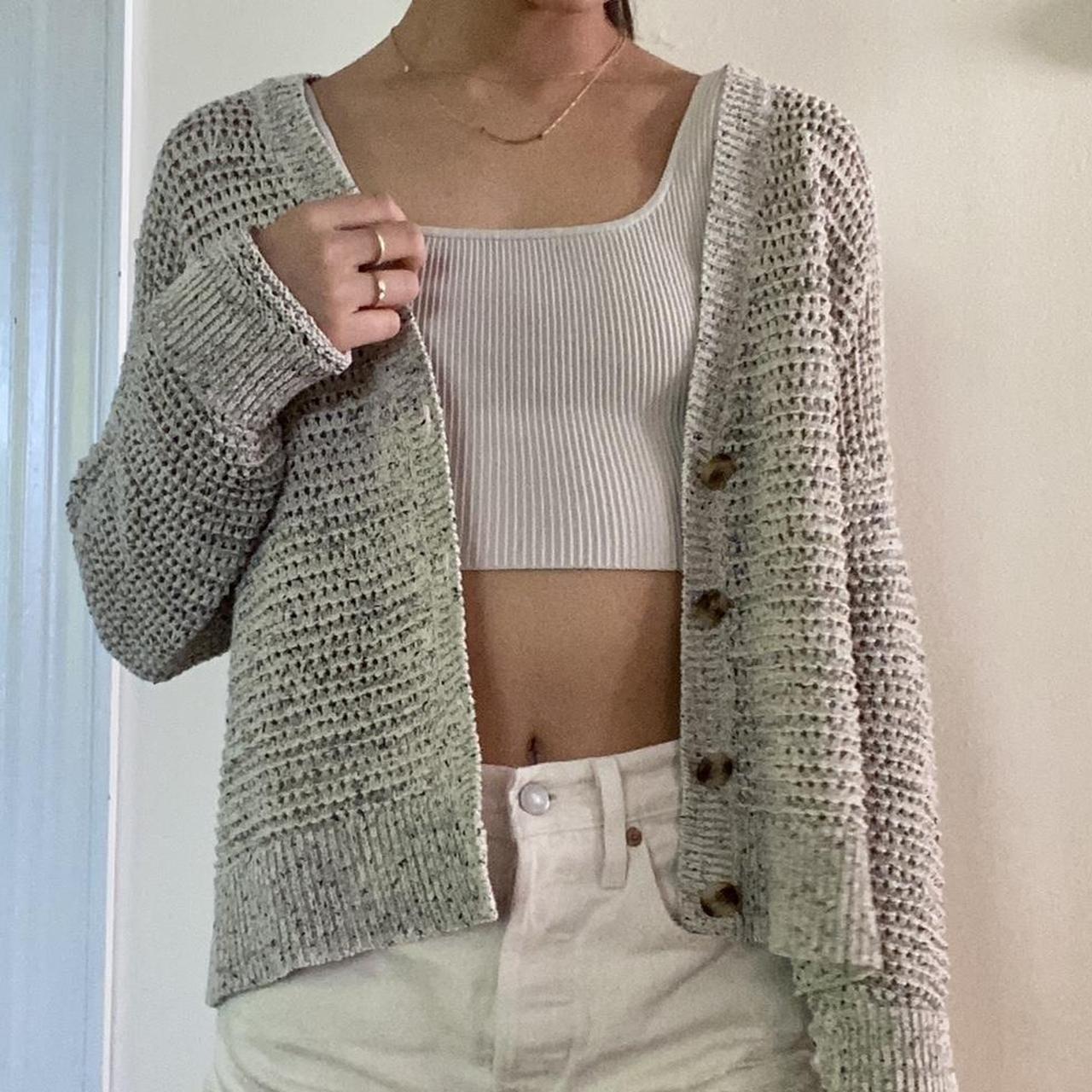 Madewell Women's Cardigan Grey M – Lightweight cotton button