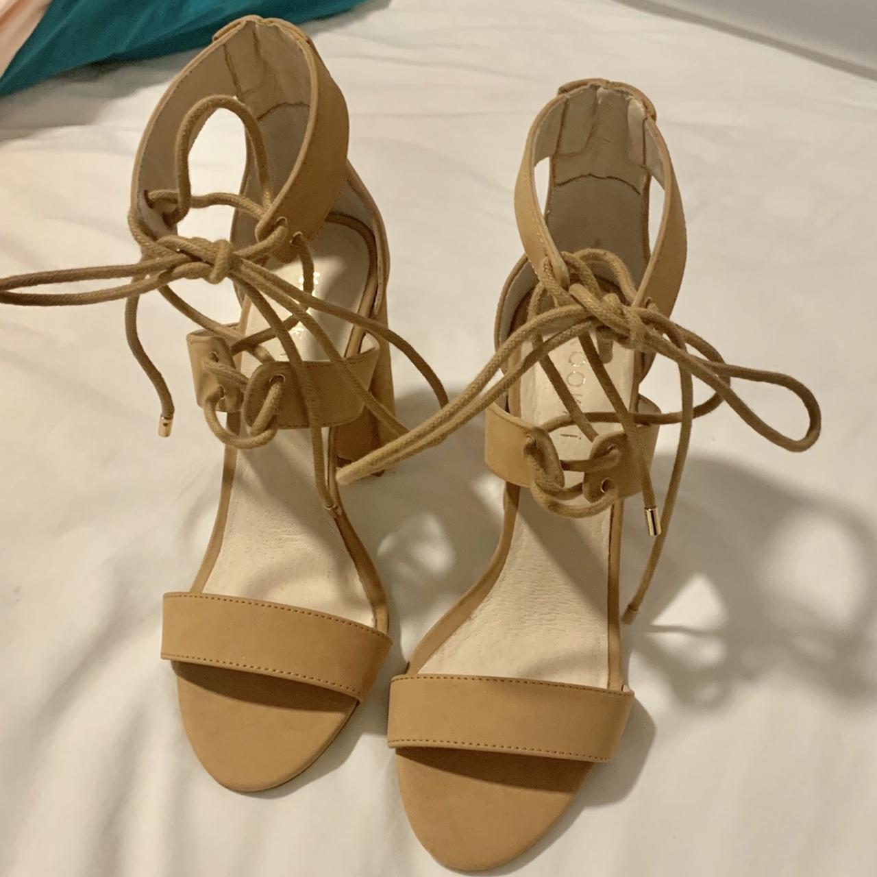 Kookai Dahlia heels tan colour, size 36, perfect... - Depop