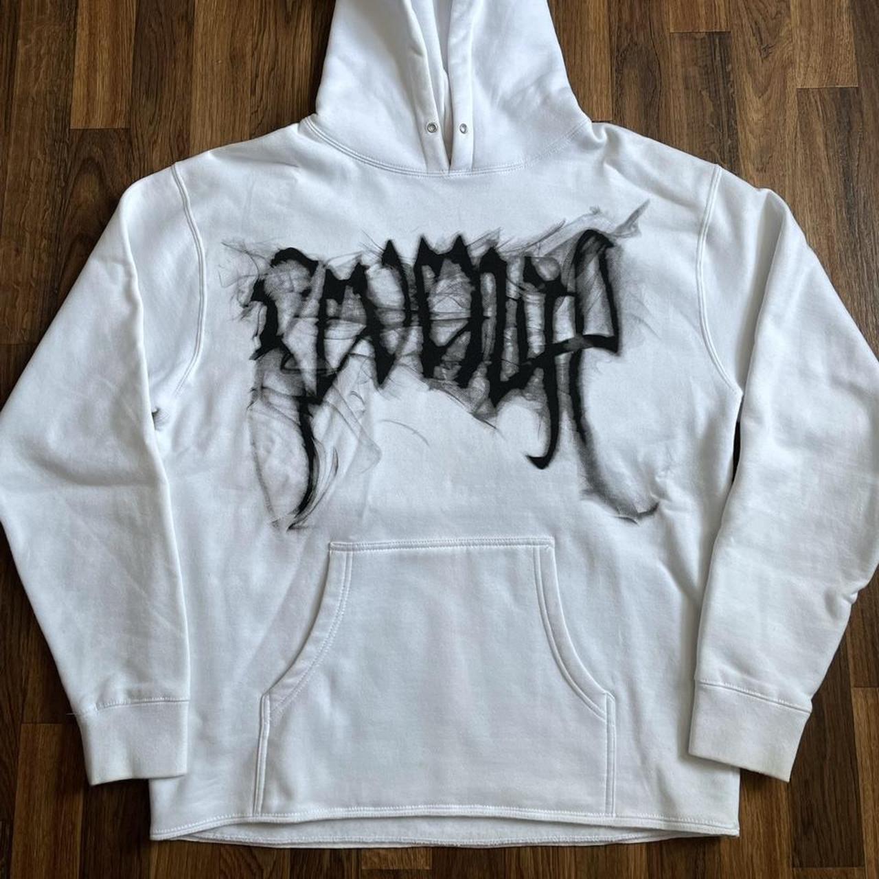 Revenge Smoke Hoodie w/ Bag Factory defect Size Depop