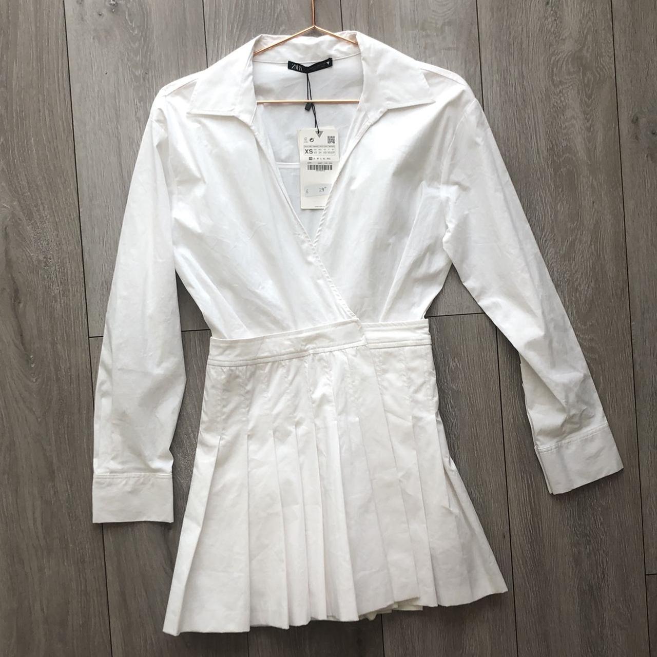 ZARA Tennis style shirt dress Brand New with Tags.... Depop