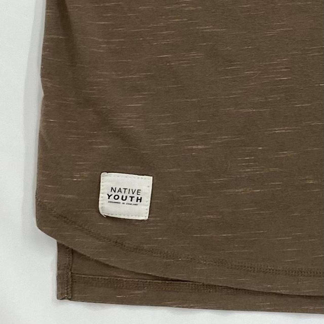 Native Youth Men's Brown and Tan T-shirt (4)