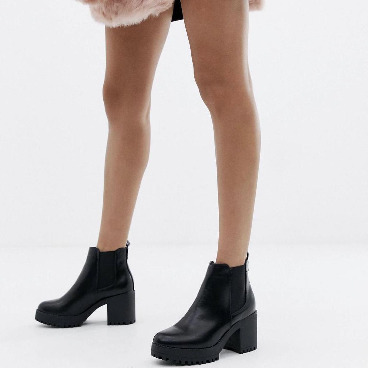 Public shops desire krissie black chunky boots