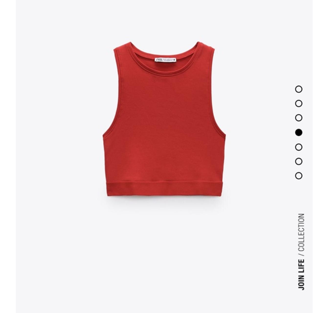 Zara red 'halter crop top'. Size S sold ...
