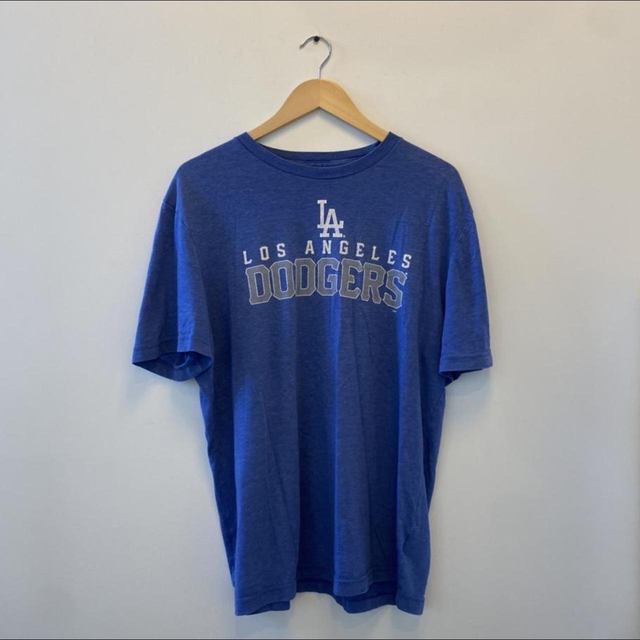 Small tan vintage dodgers tee shirt - Depop