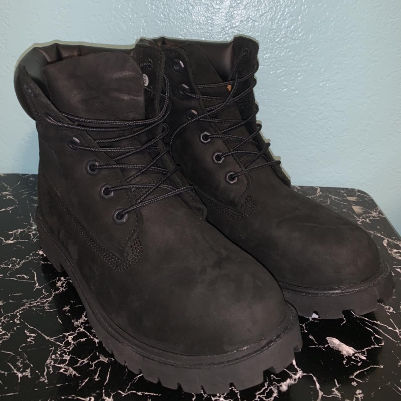 Timberland Black Boot size 7 in men’s/ 8.5 in... - Depop