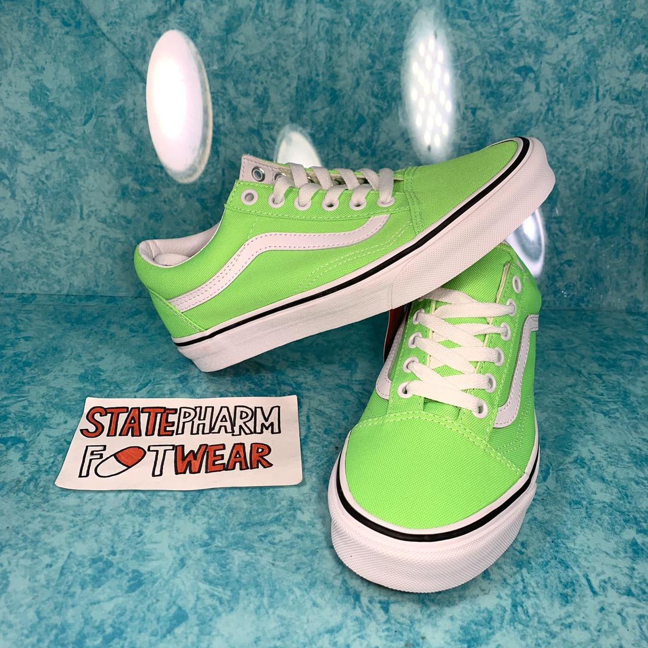 Neon green vans old hot sale skool