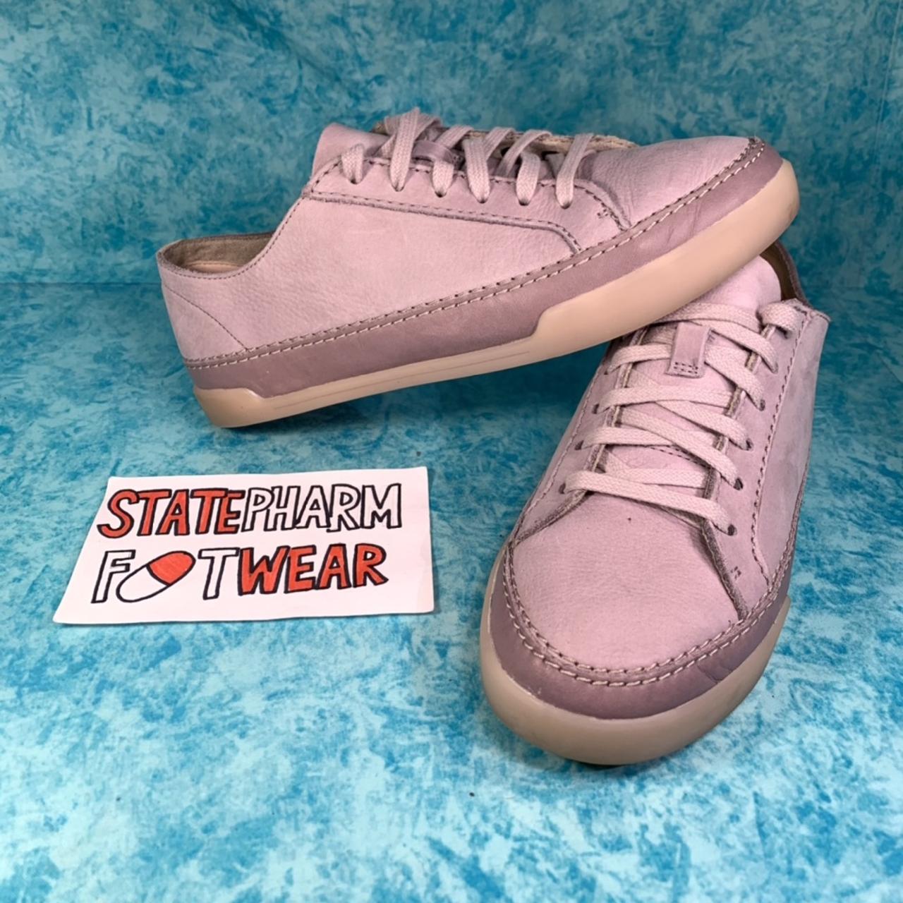 clarks-women-s-purple-trainers-depop