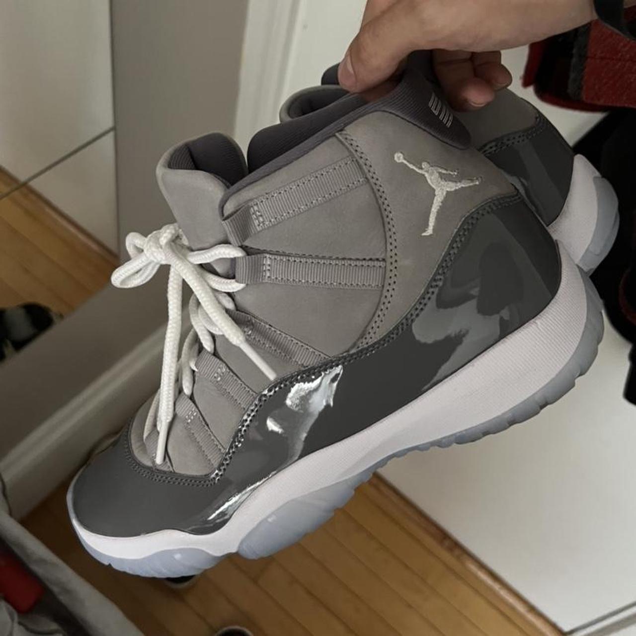 Jordan 11 cool grey worn once size 10 - Depop