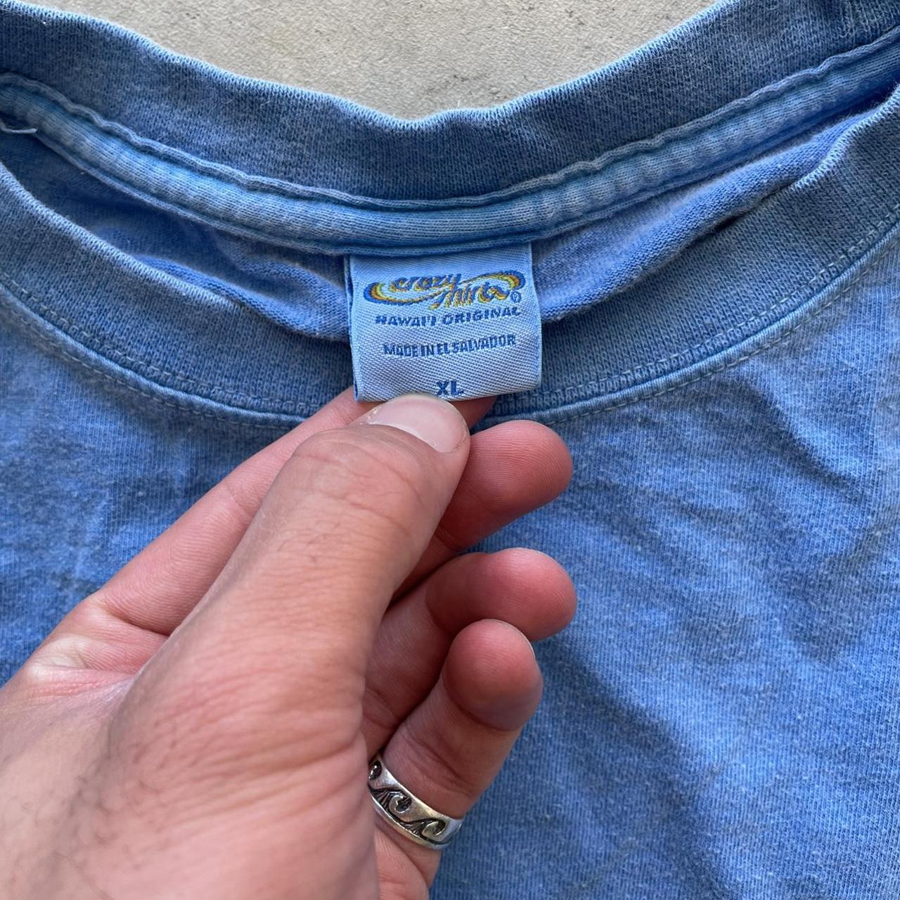 Clean vintage y2k Crazy Shirts blue Hawaiian dyed... Depop