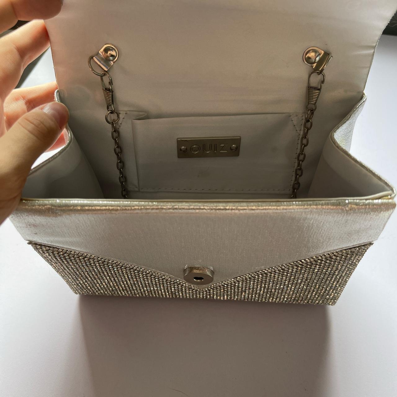 quiz diamante clutch bag only used once comes with... Depop