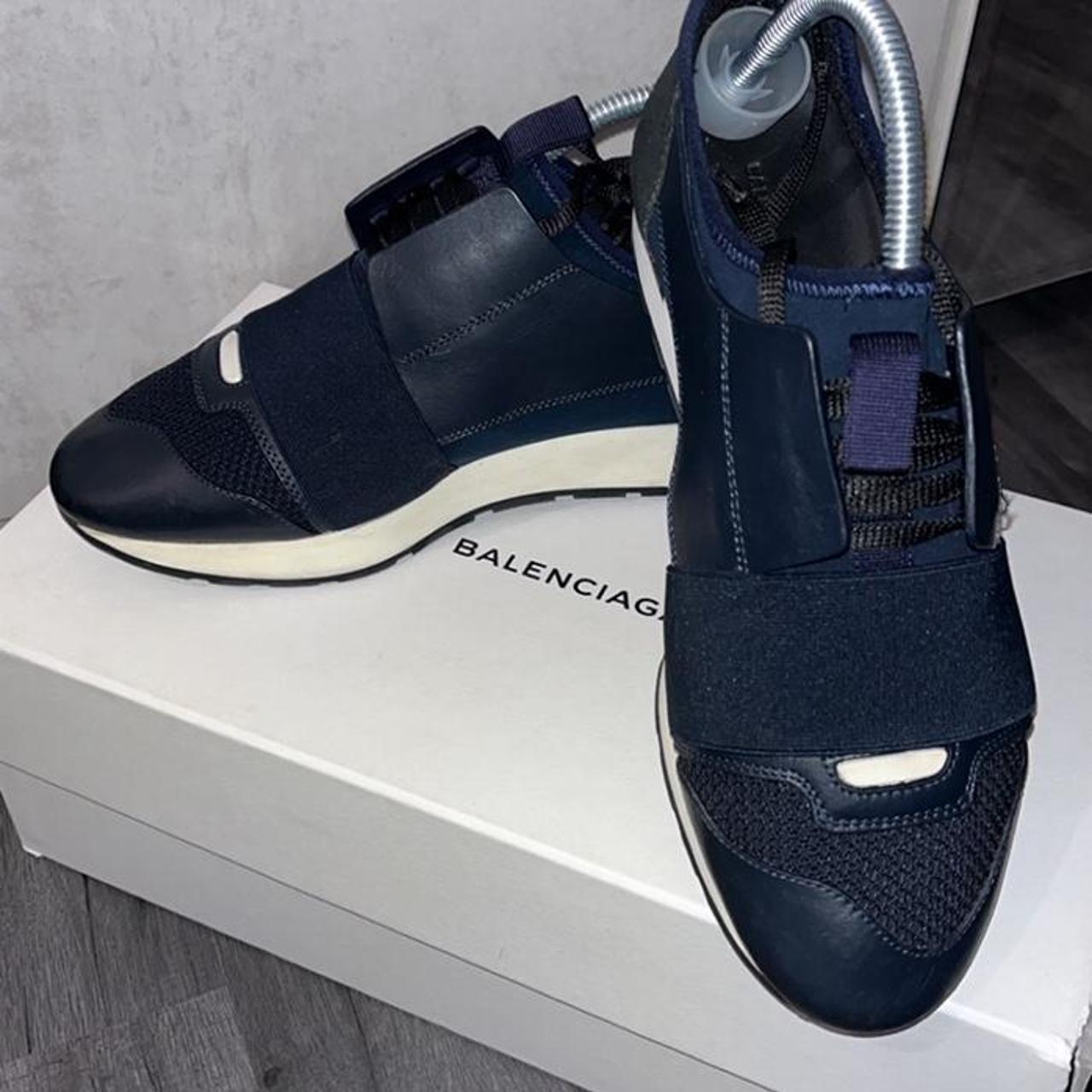 mens navy balenciaga runners