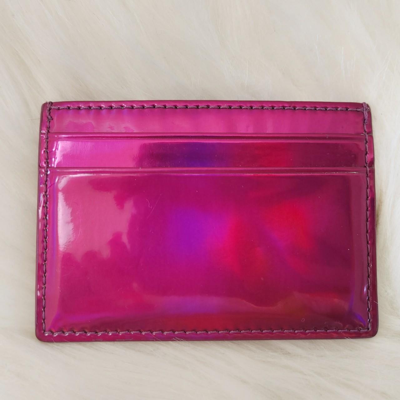 Kate Spade Holographic Pink Card Holder. Oil slick