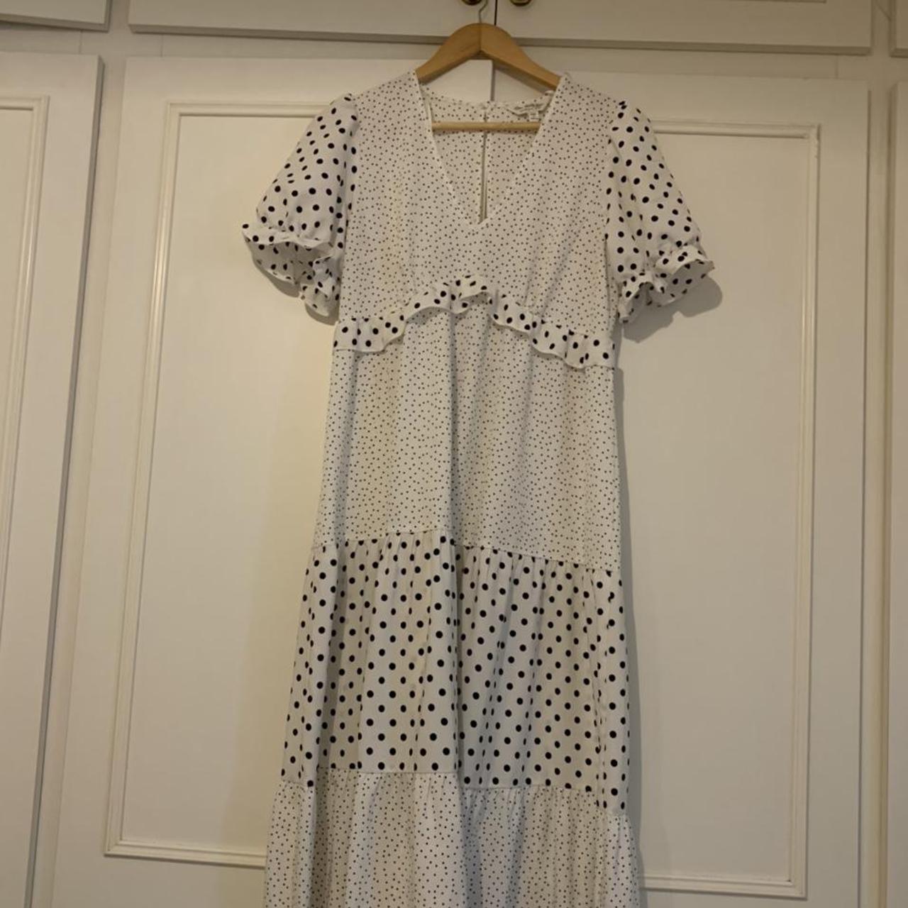 Maxi polka dot dress, only worn once. #polkadot... - Depop