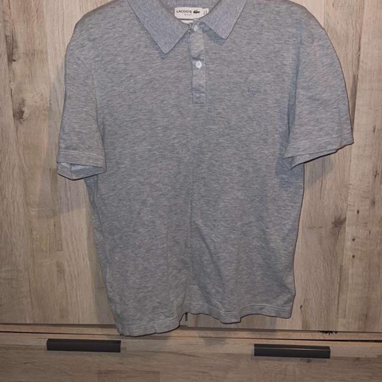 Lacoste Men's Grey Poloshirts Depop