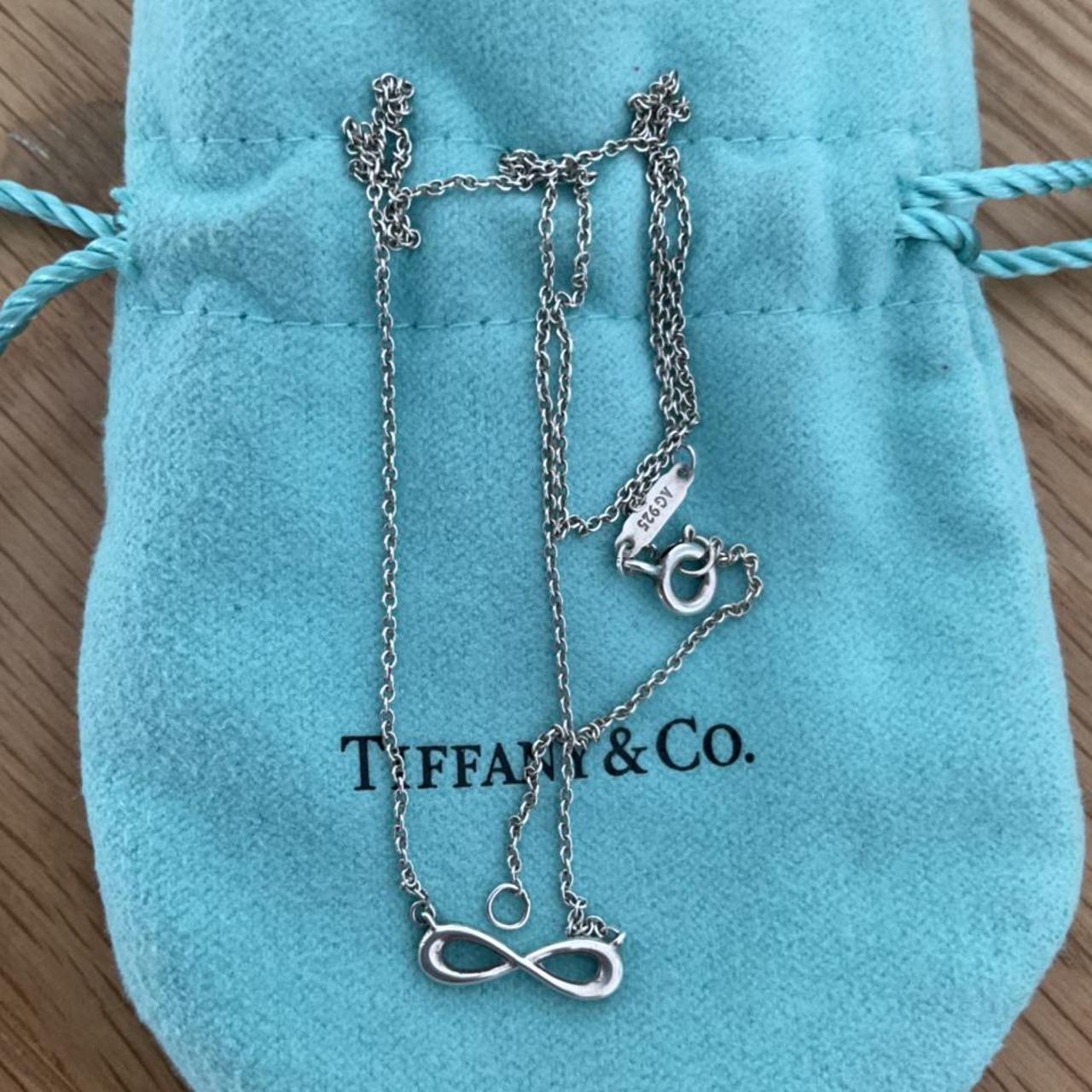 Tiffany and co infinity necklace Chain length 18”... - Depop