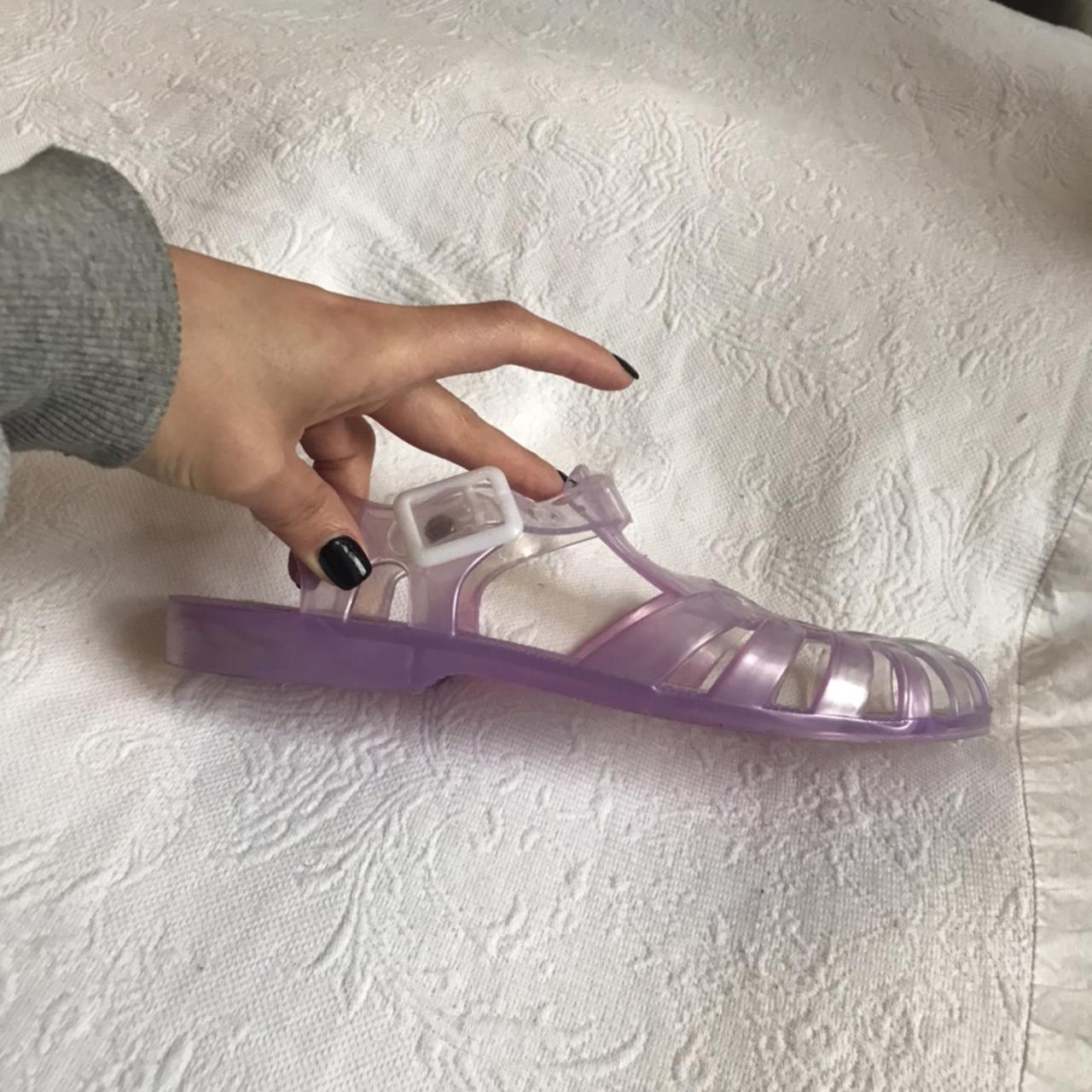 Purple Jelly shoes sandals in plastic. Perfect for Depop