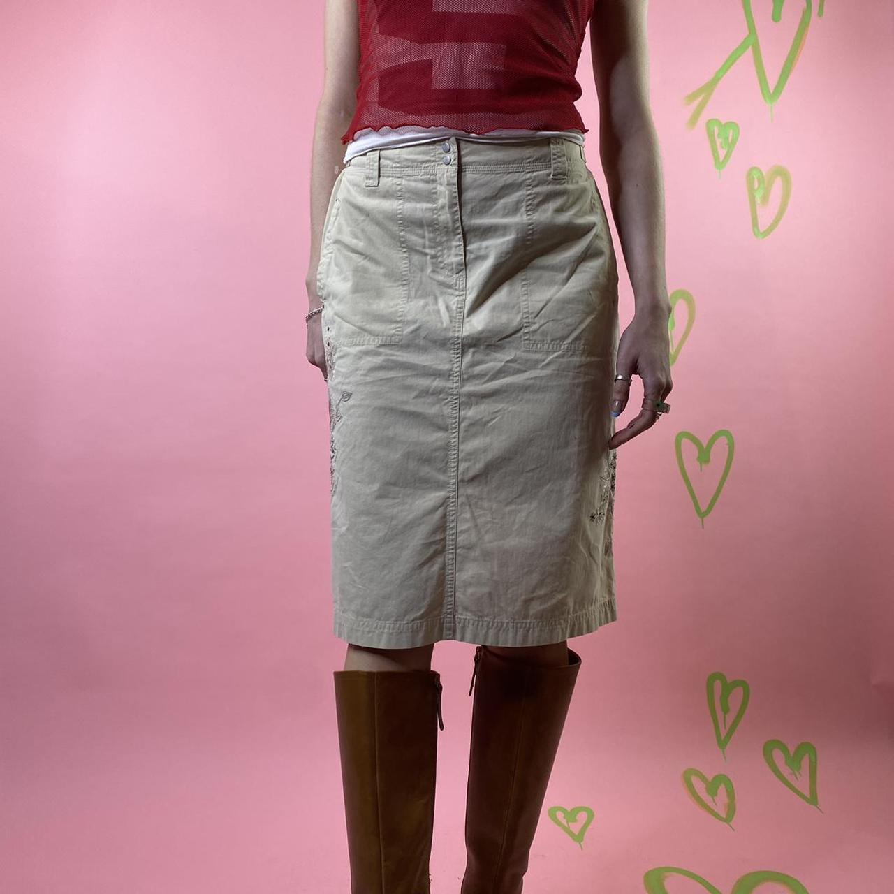 Next Women's Tan and Cream Skirt (4)