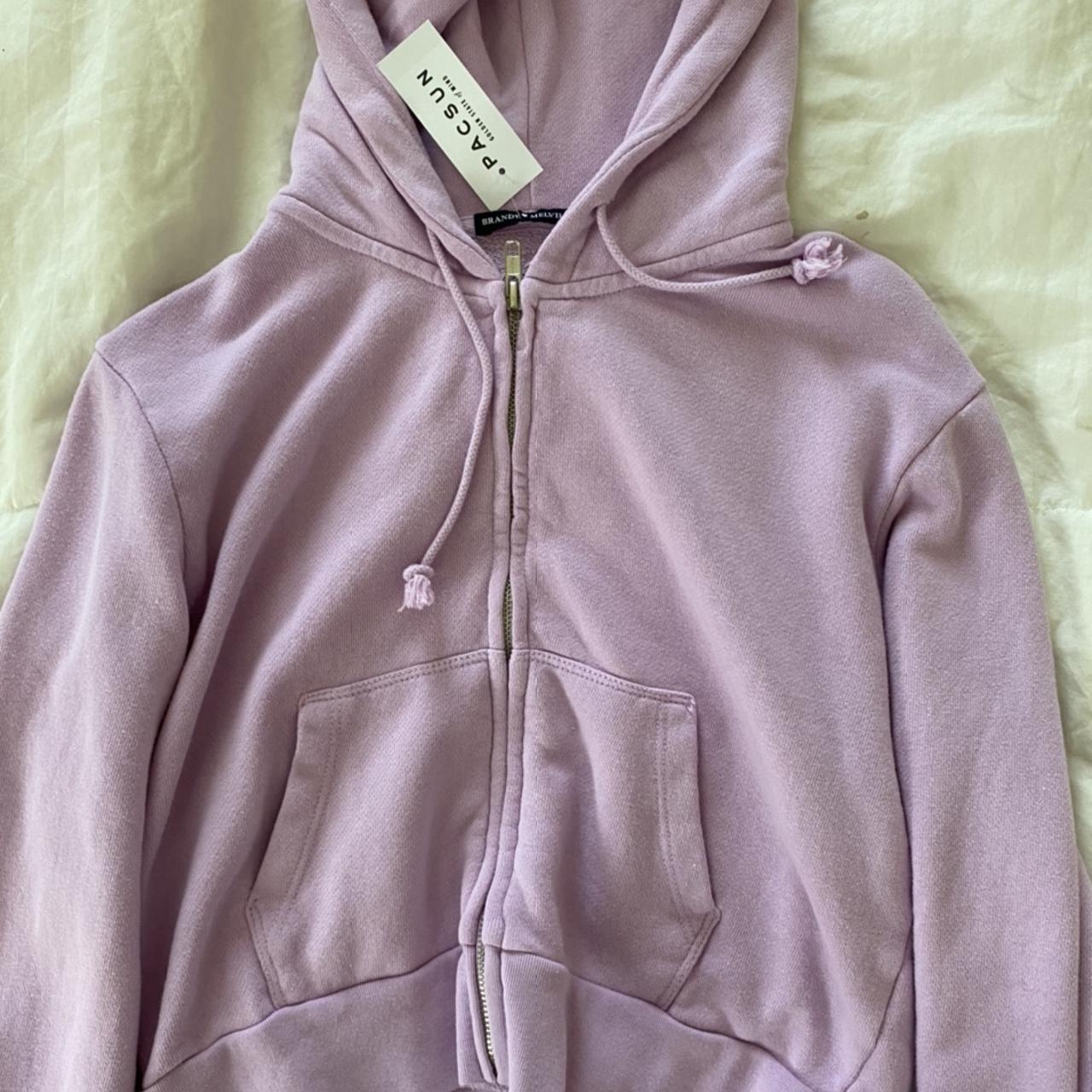 brandy melville lilac crystal moletom com capuz