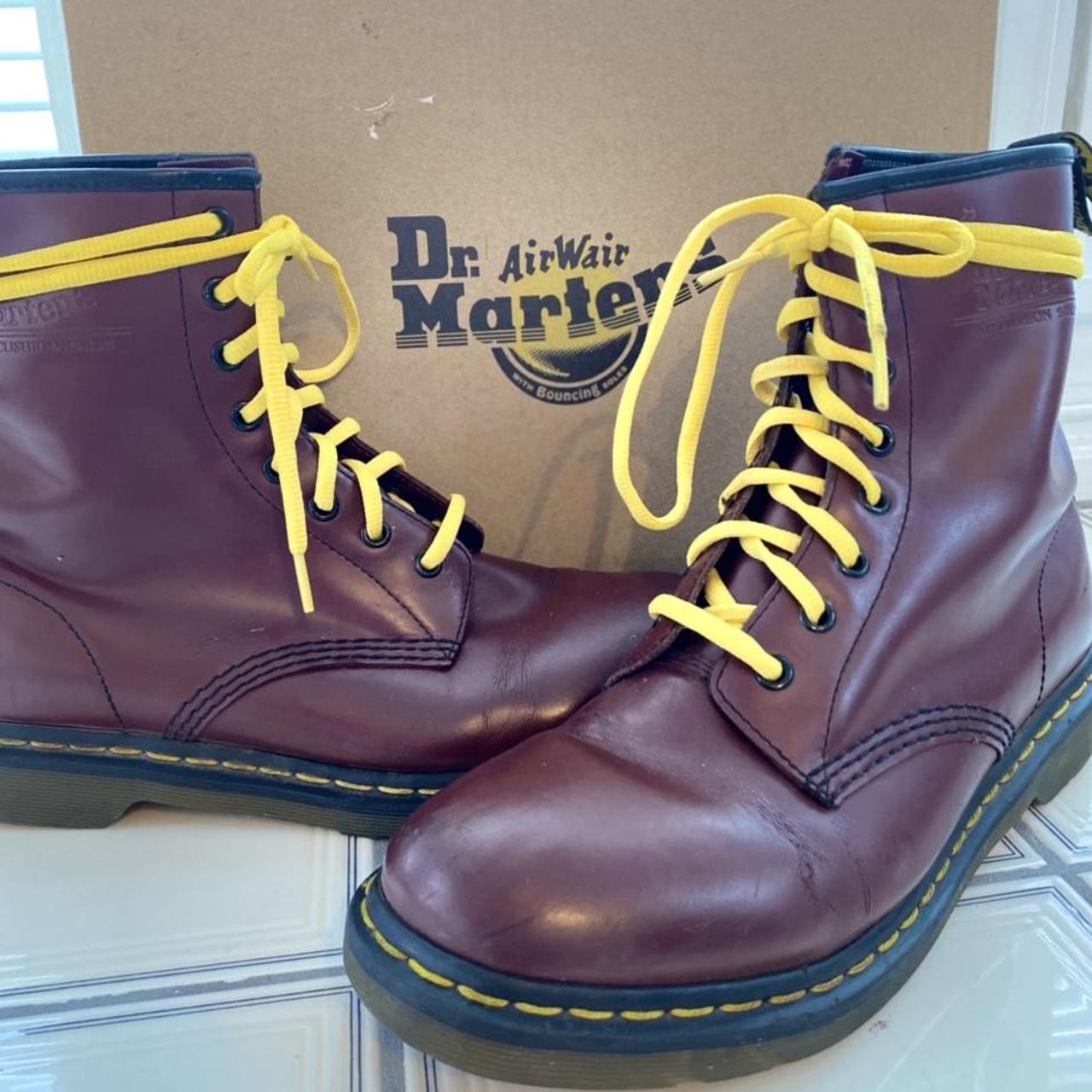 Dr. Martens Men's Burgundy and Red Boots