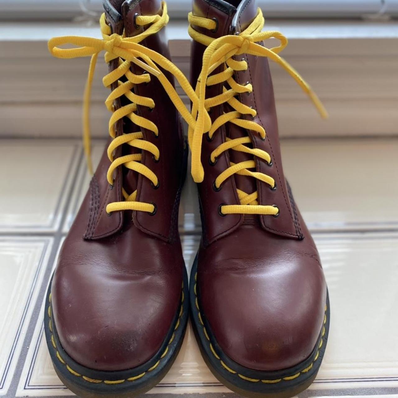 Dr. Martens Men's Burgundy and Red Boots (2)
