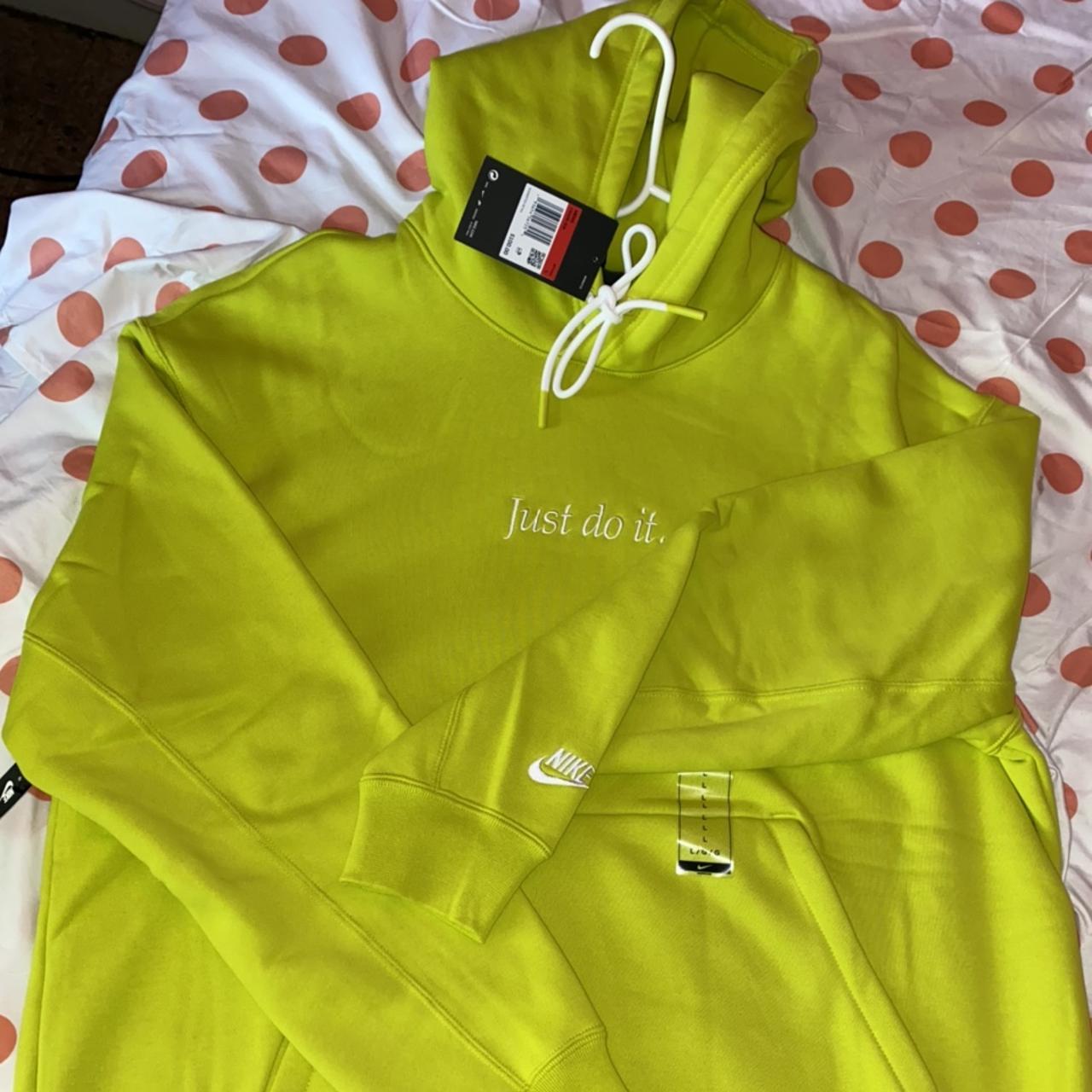 nike just do it green hoodie