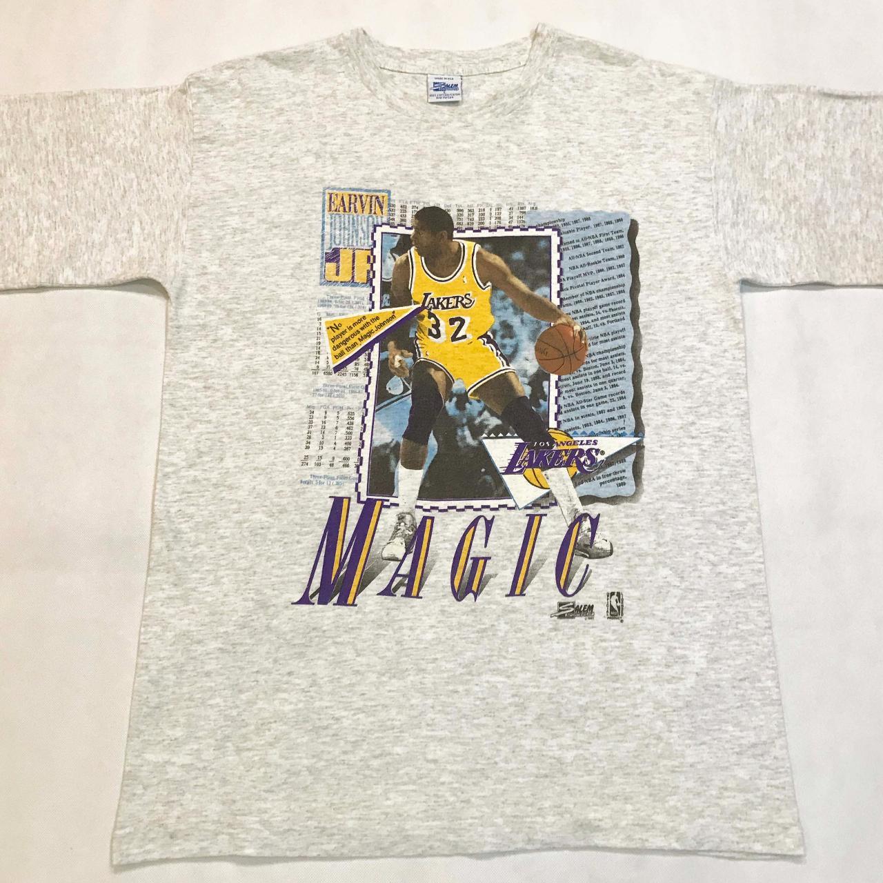 Vintage 90s Los Angeles LAKERS Magic Johnson T-Shirt SALEM