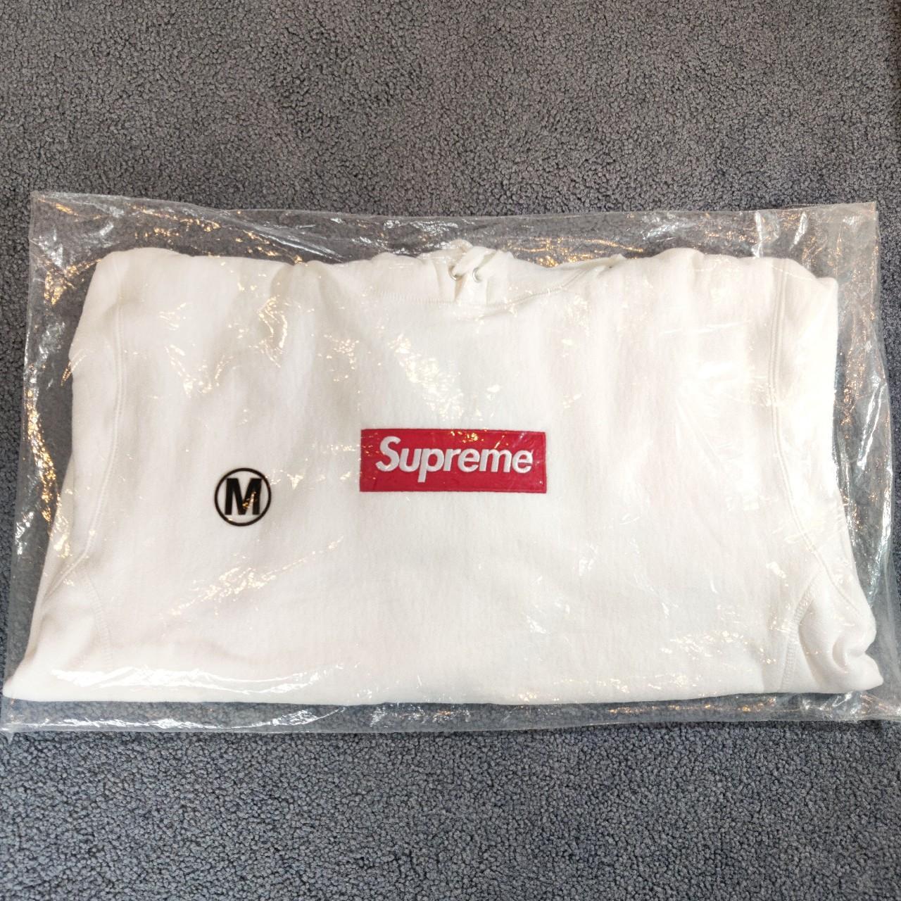 Supreme Box Logo Hooded Sweatshirt White Size Medium... - Depop