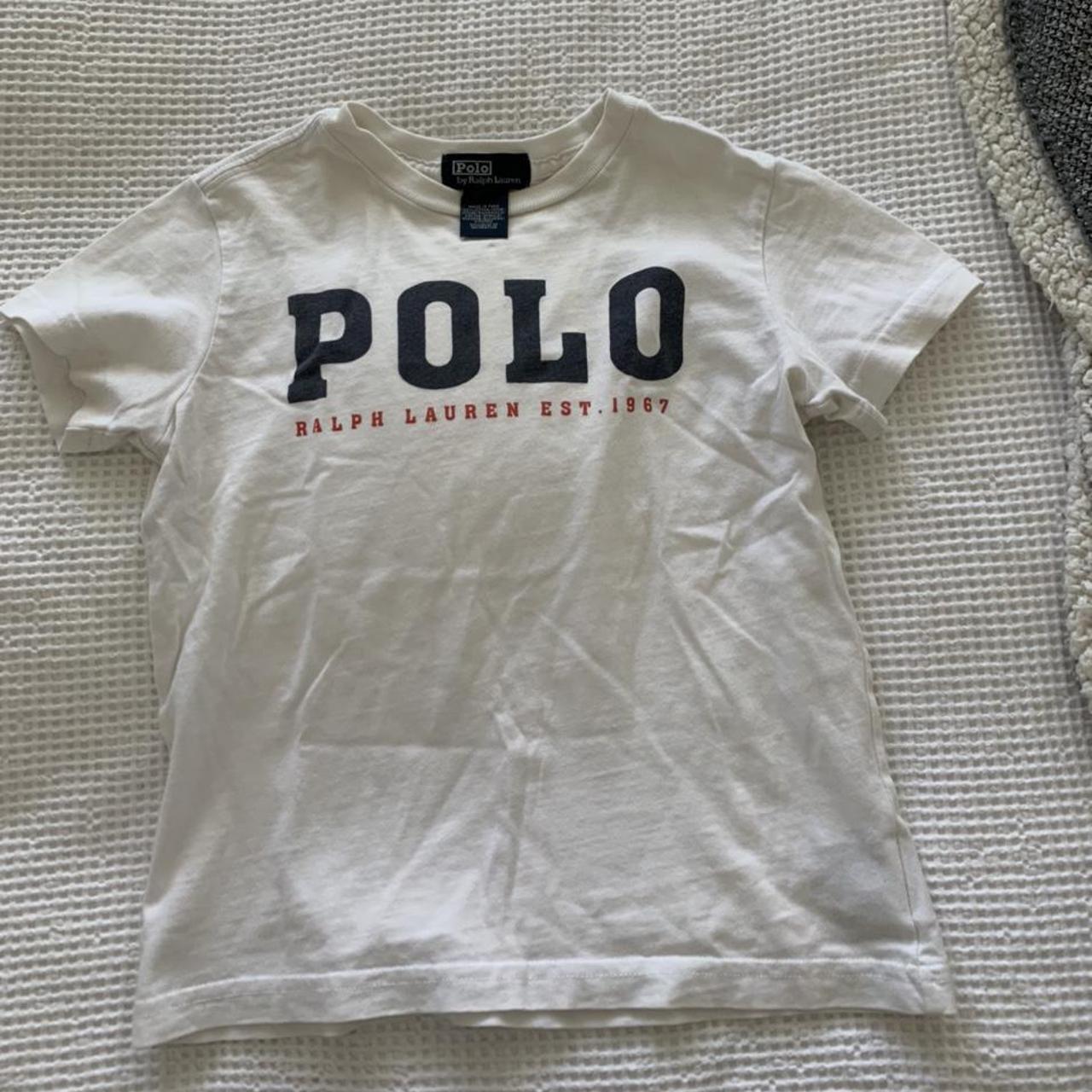 Perfect polo Ralph Lauren baby tee! size: kids 5,... - Depop