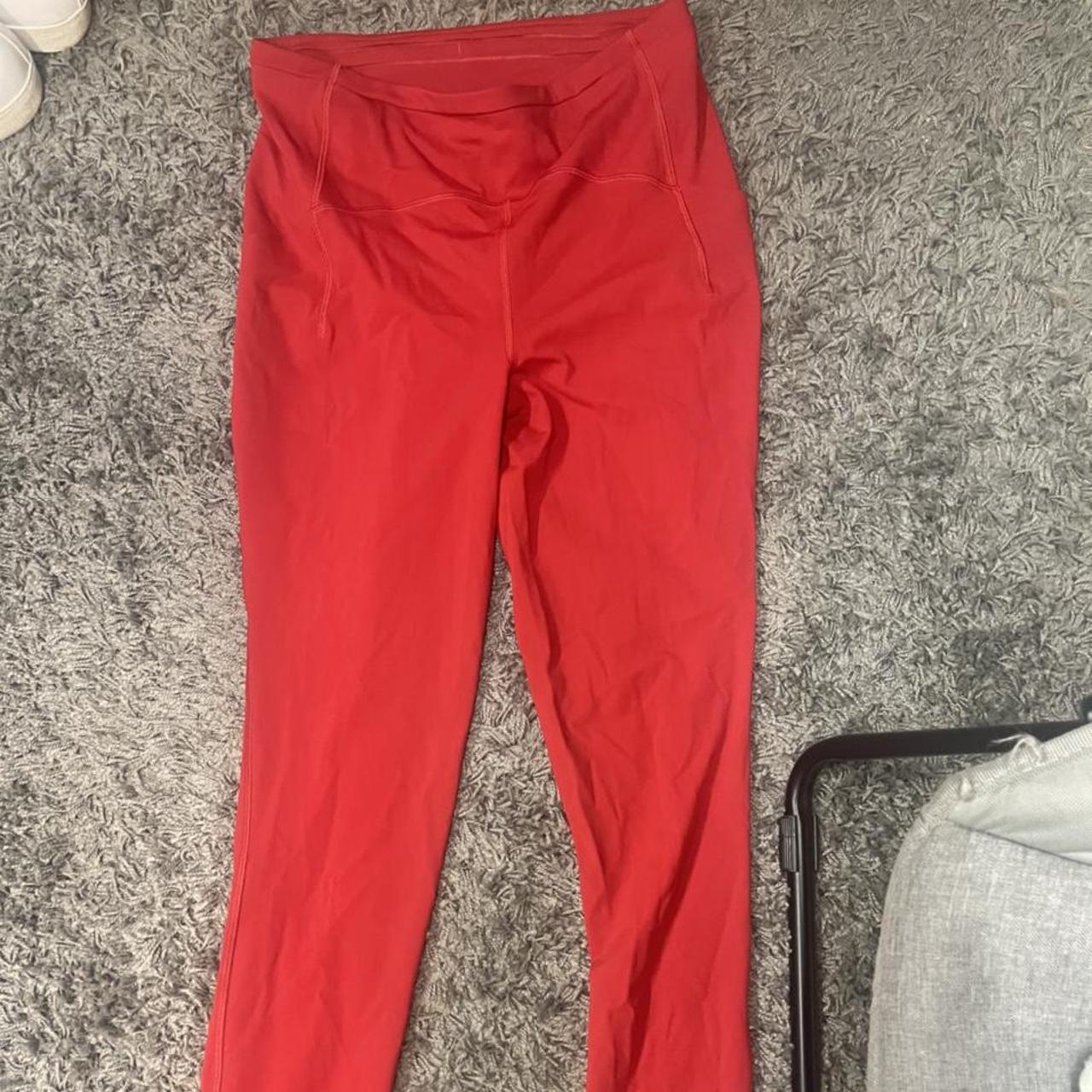 Red Align Lululemon Leggings Size 10. 28 inches