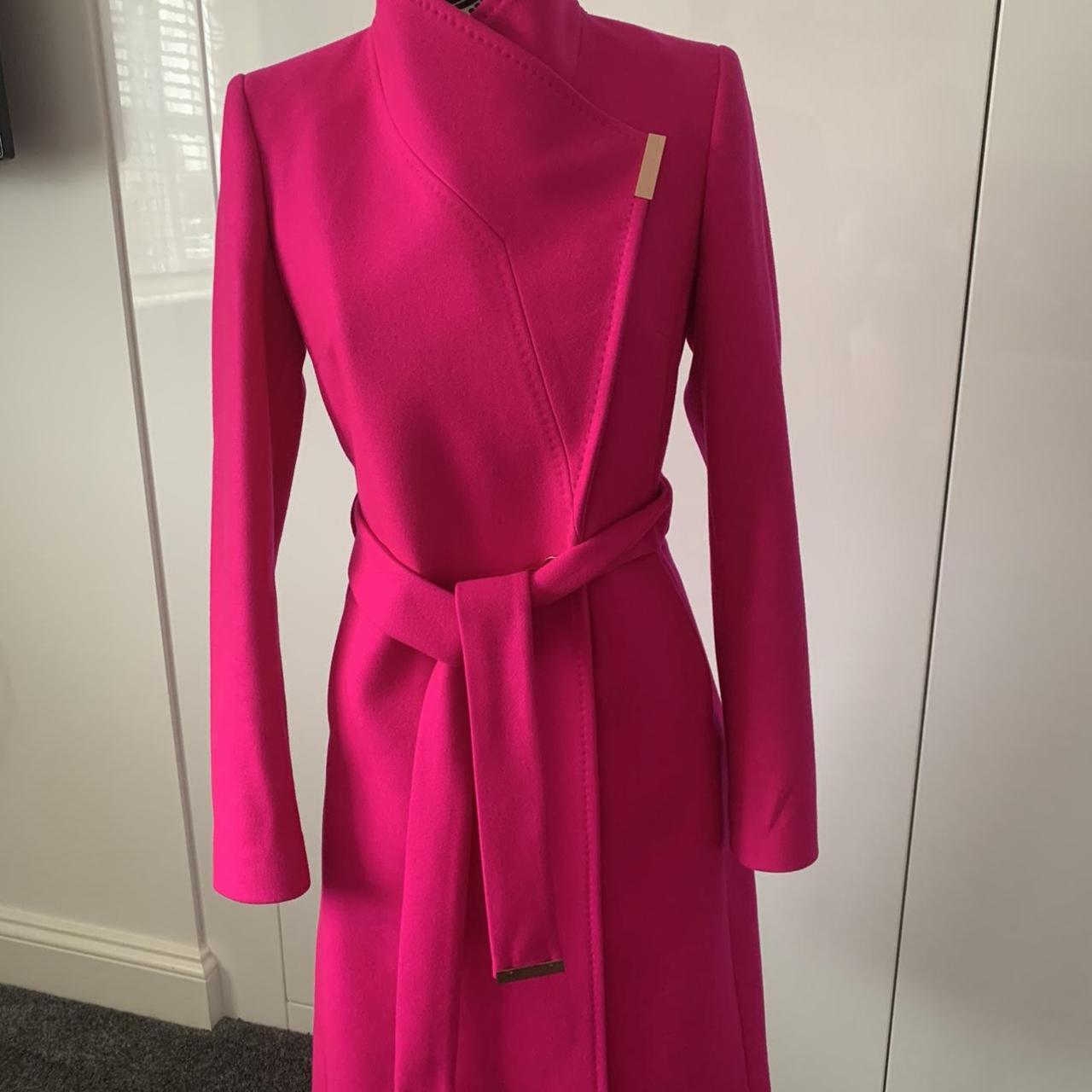 Ted Baker Women's Pink Coat | Depop