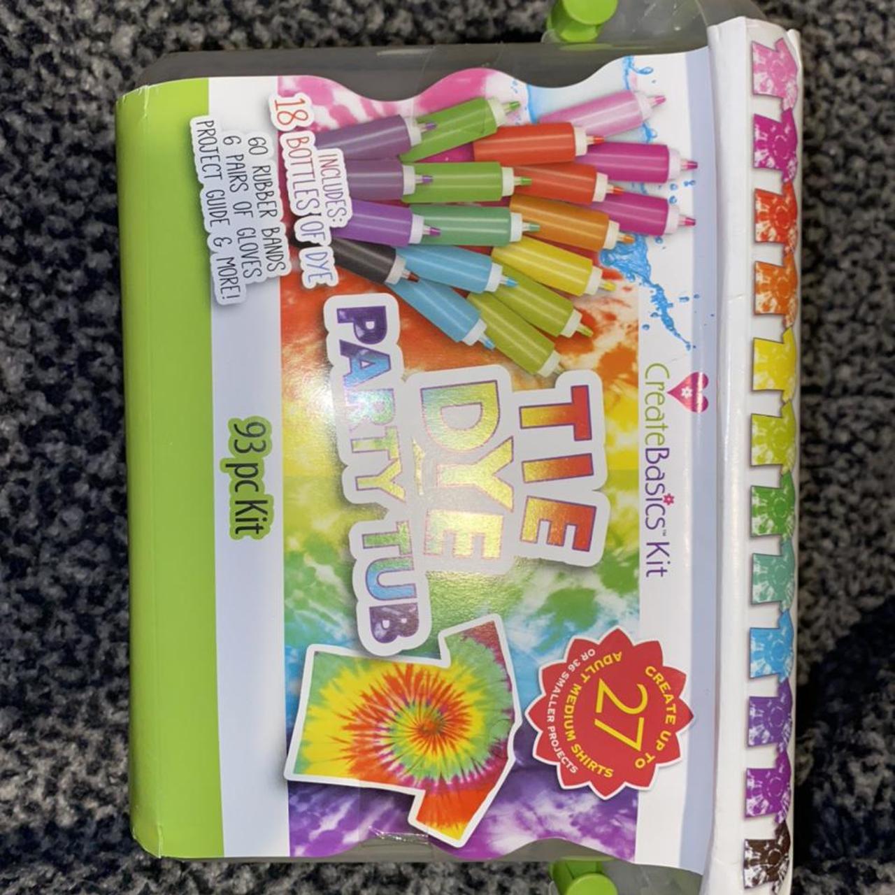 Tie Dye party tub. Kit includes 18 bottles of dye... Depop