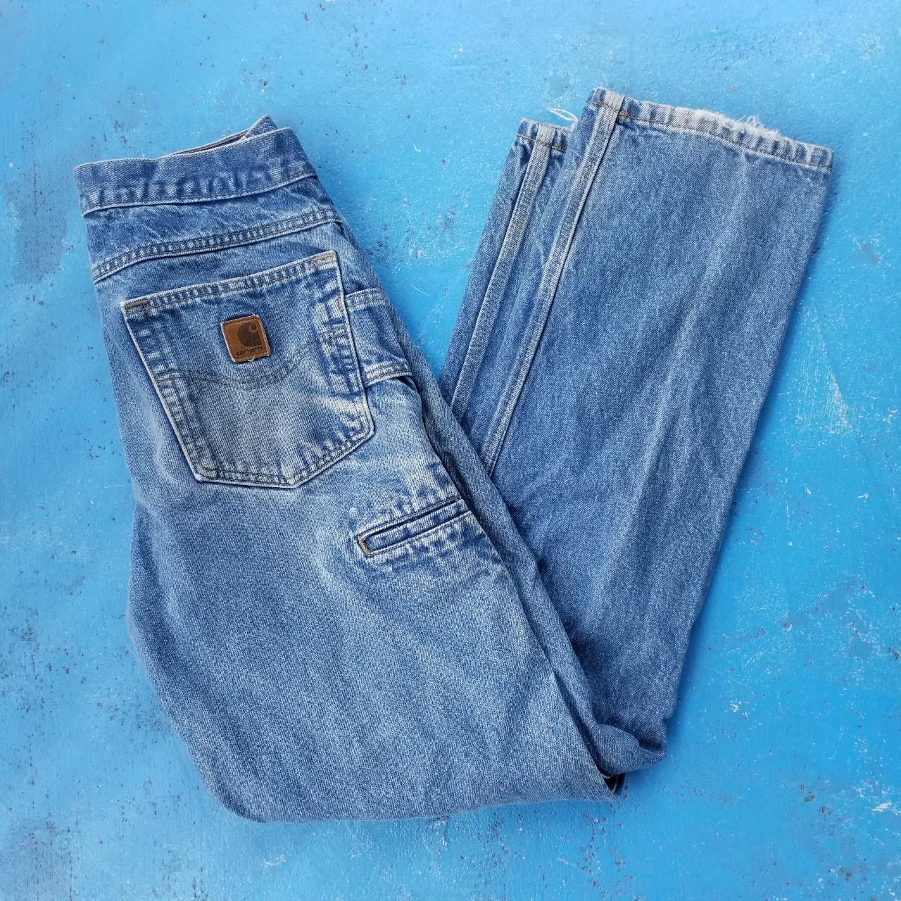 Carhartt jeans vintage carpenter distressed 30 x 33... - Depop