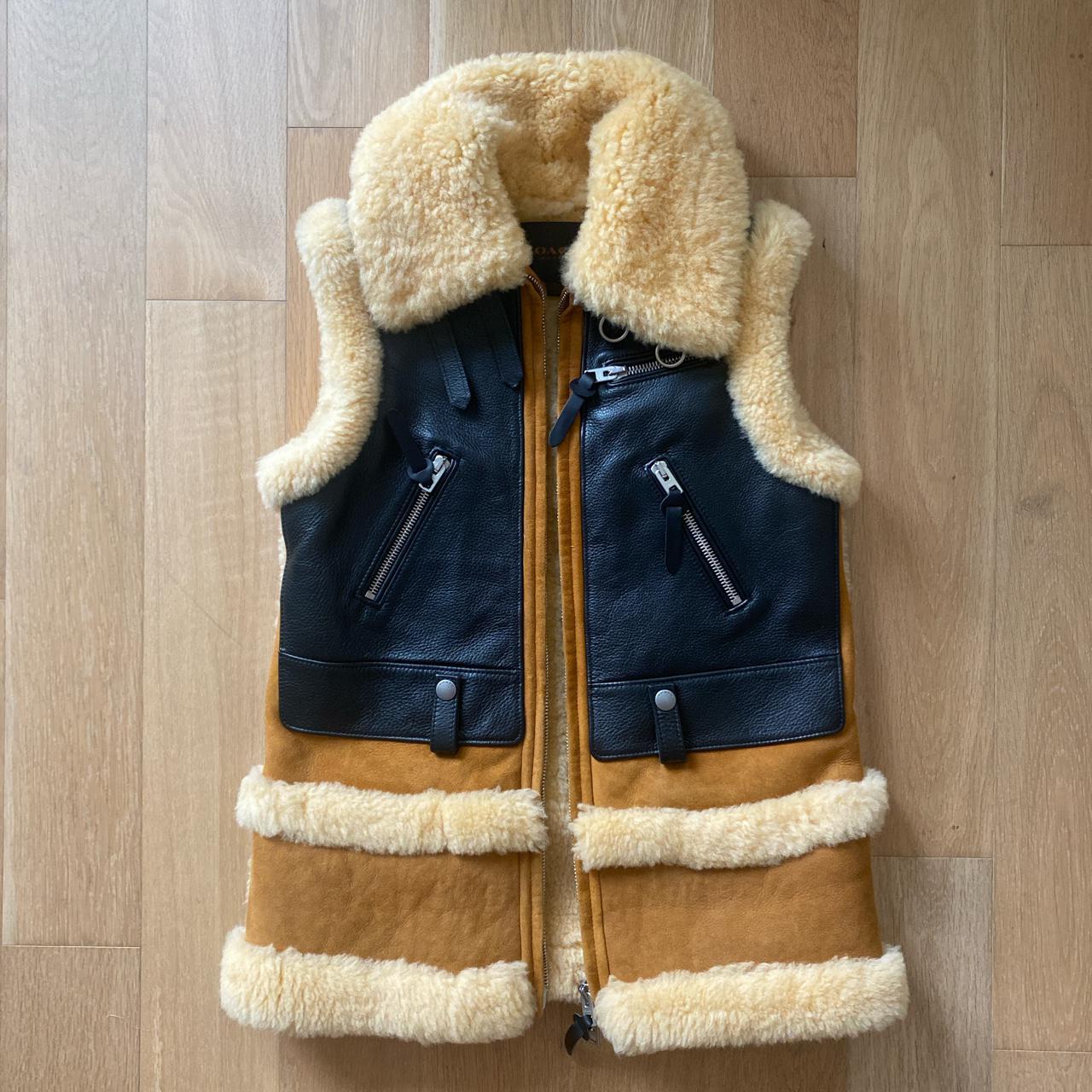 coach shearling vest