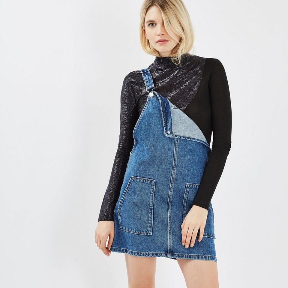 Topshop moto 2025 denim dress